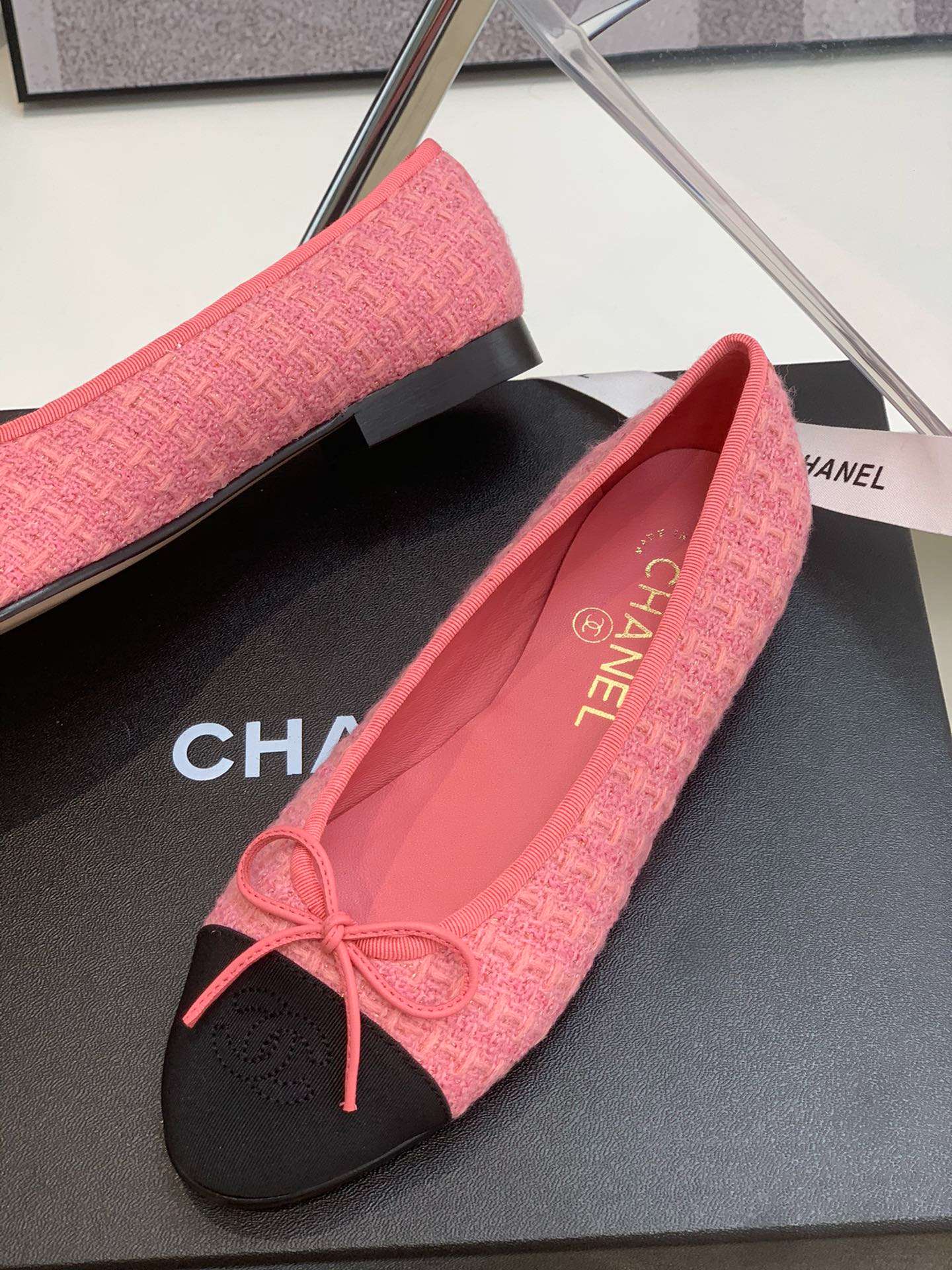 Chanel Ballet Flats Pink For Women
