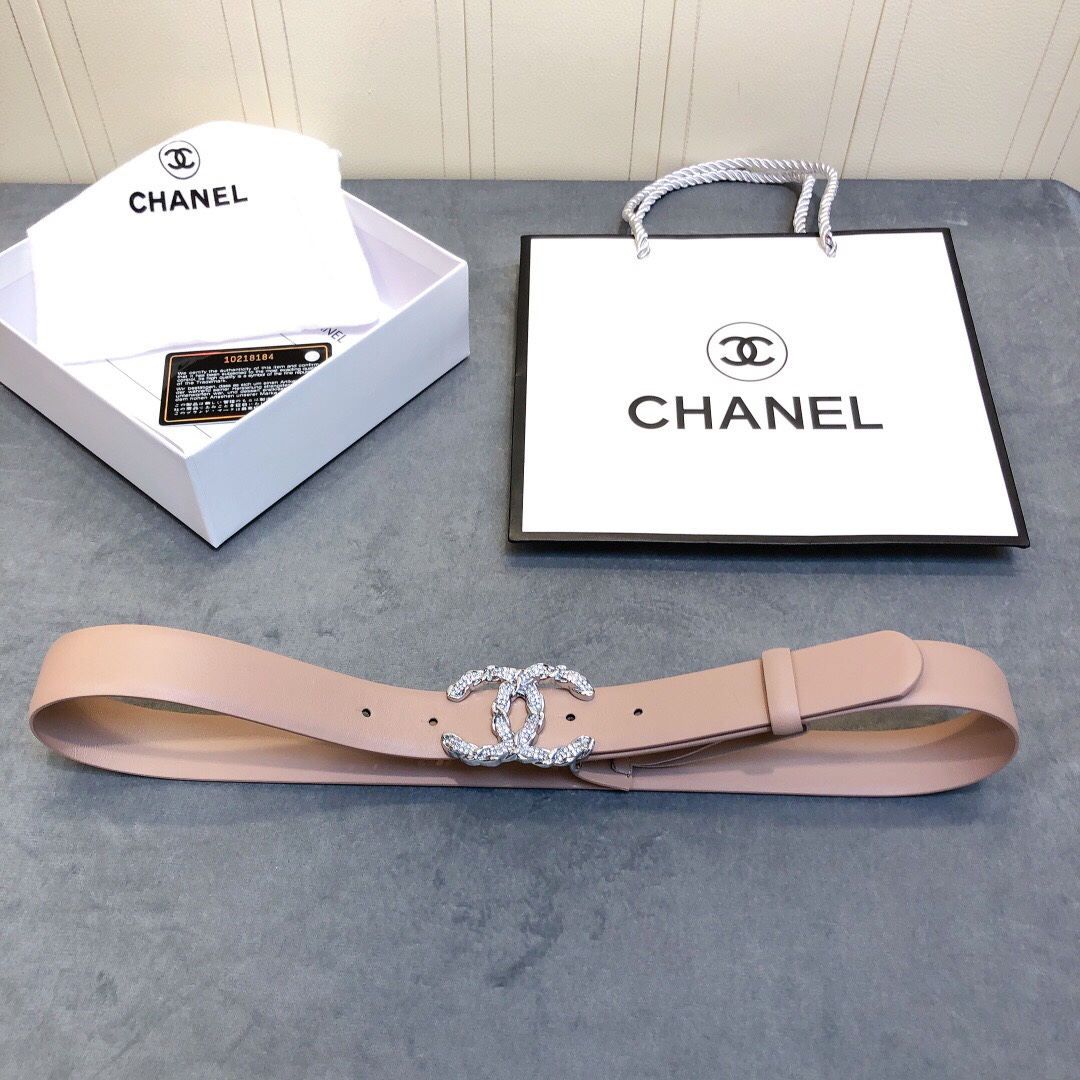 Chanel Belt With Double C Buckle Beige Women Belt