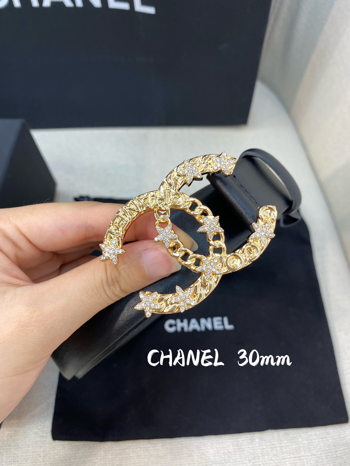 Chanel Belt With Double C Buckle Black Women Belt