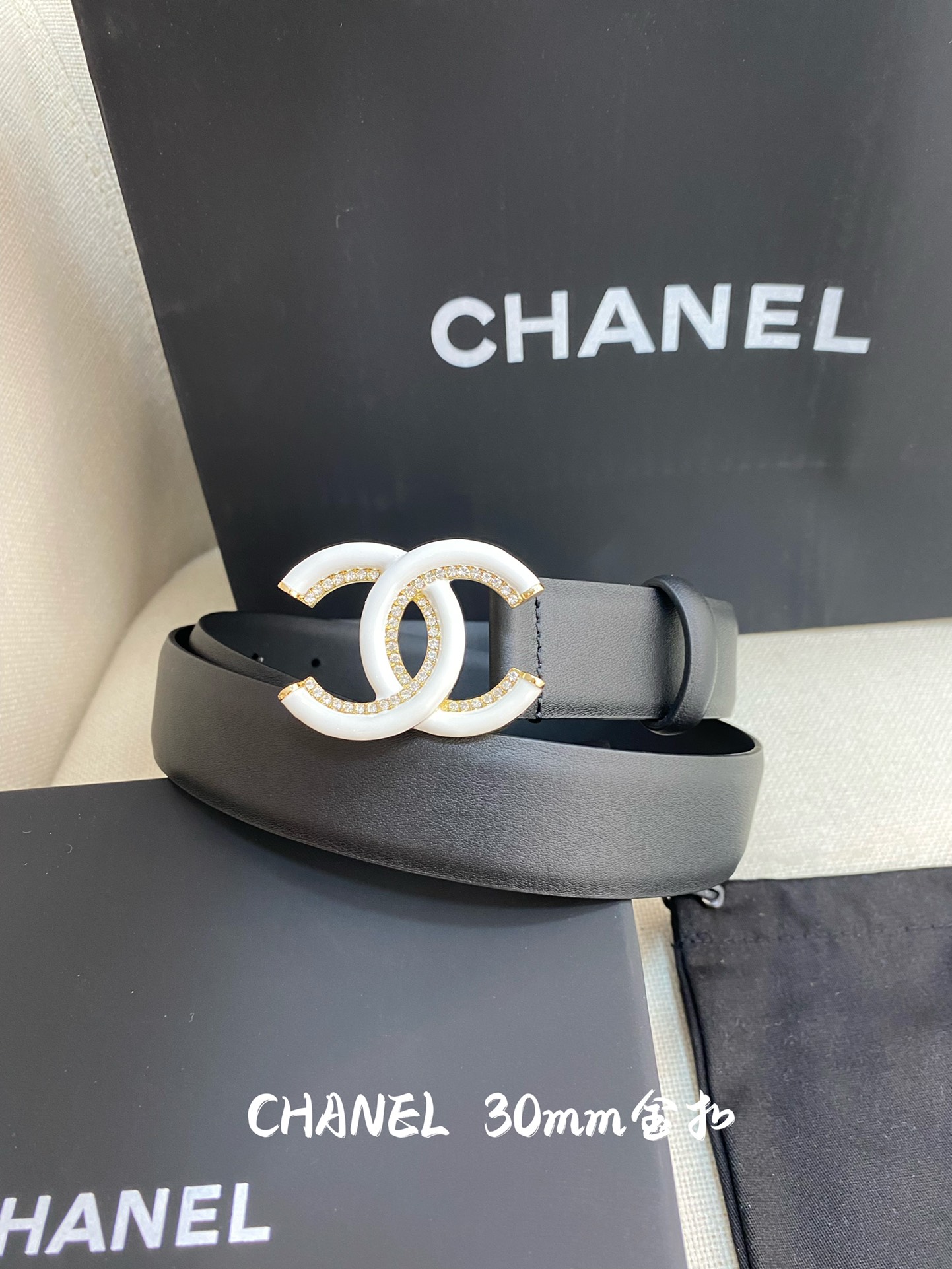 Chanel Belt With Double C Buckle Black Women Belt