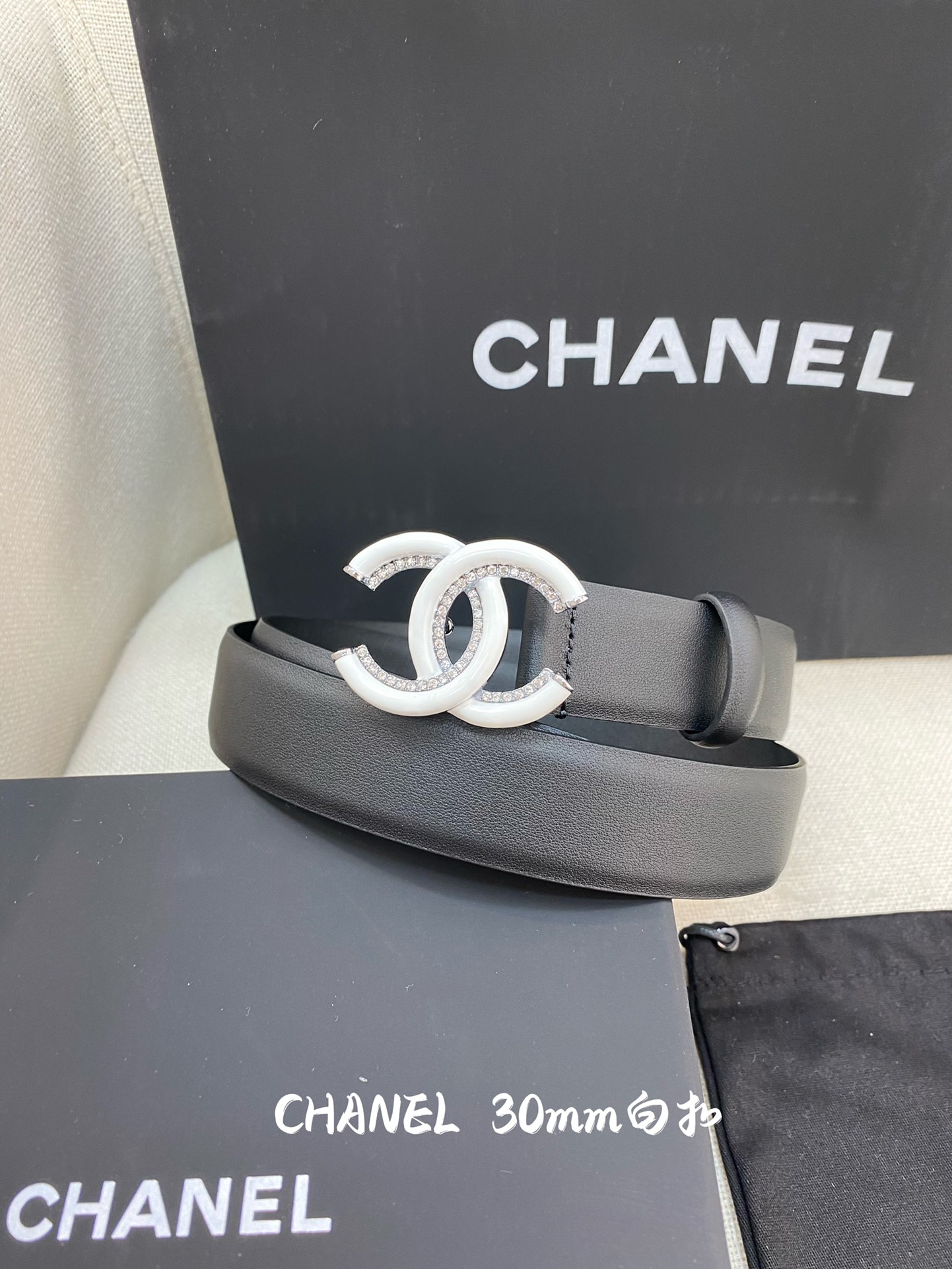 Chanel Belt With Double C Buckle Black Women Belt