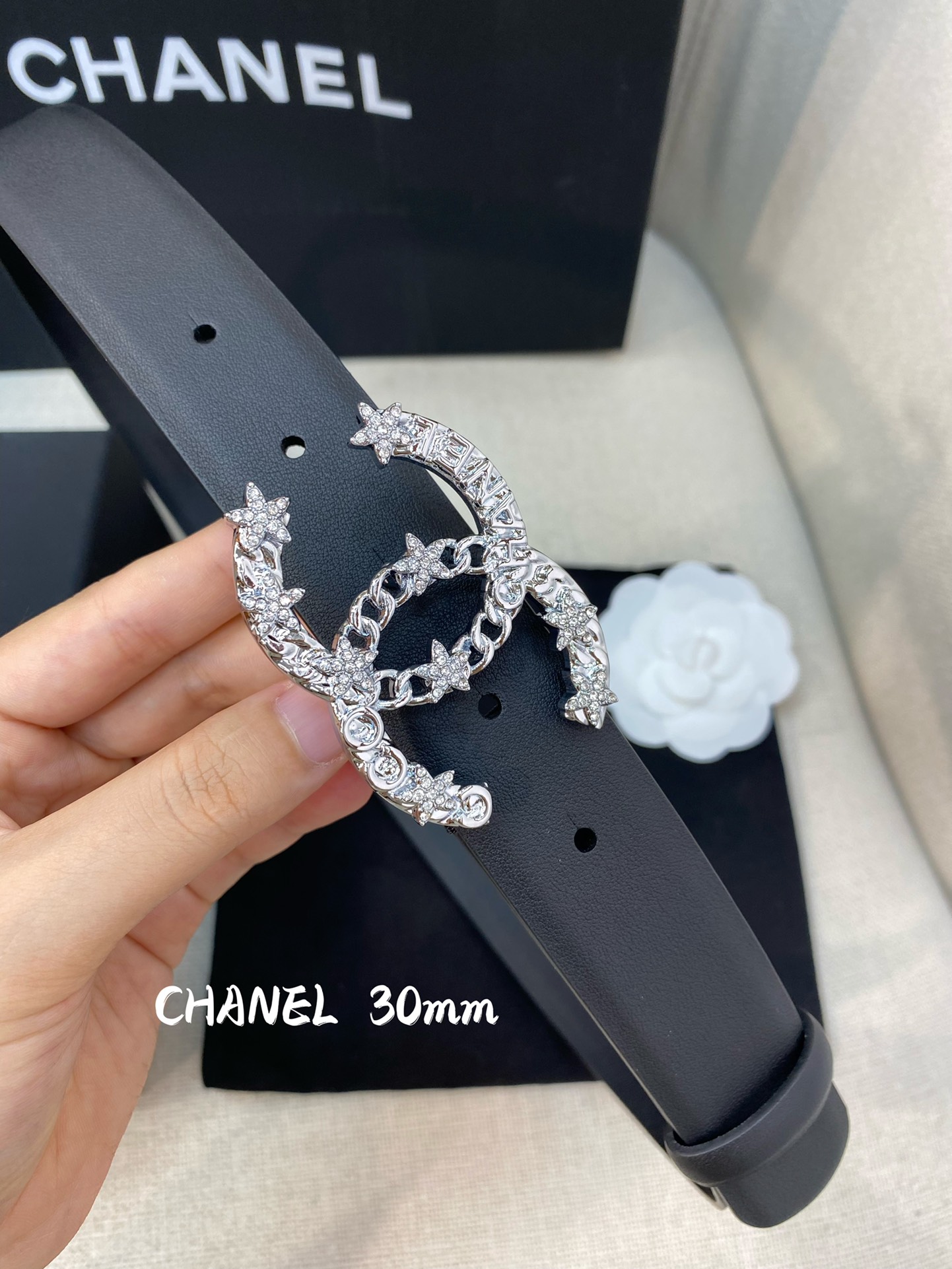 Chanel Belt With Double C Buckle Black Women Belt