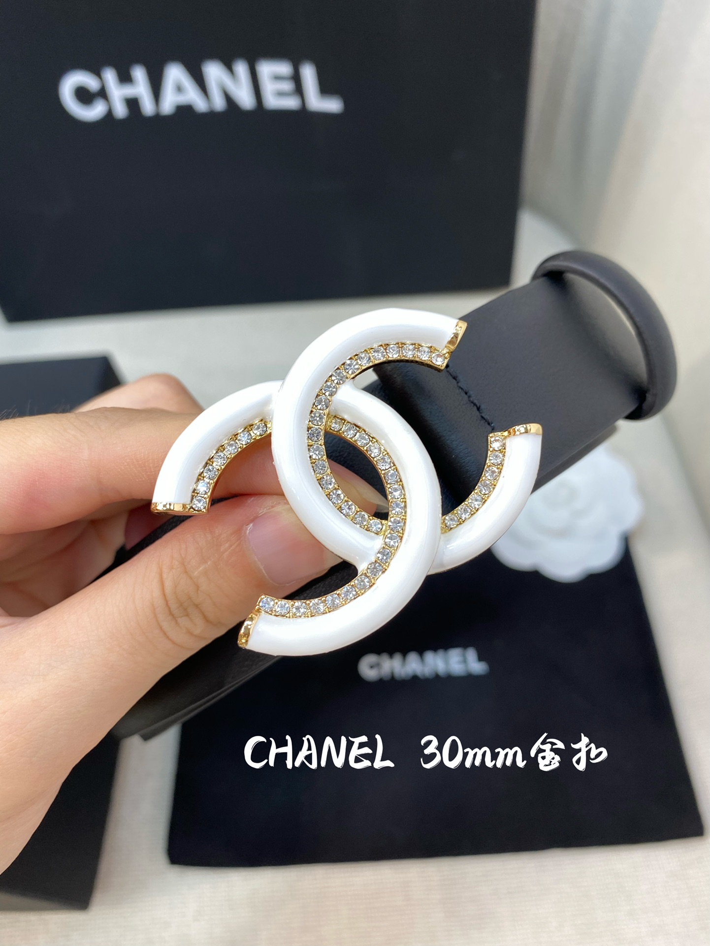 Chanel Belt With Double C Buckle Black Women Belt