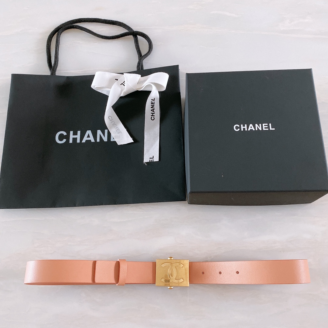 Chanel Belt With Ribbon Buckle Dust Pink Women Belt