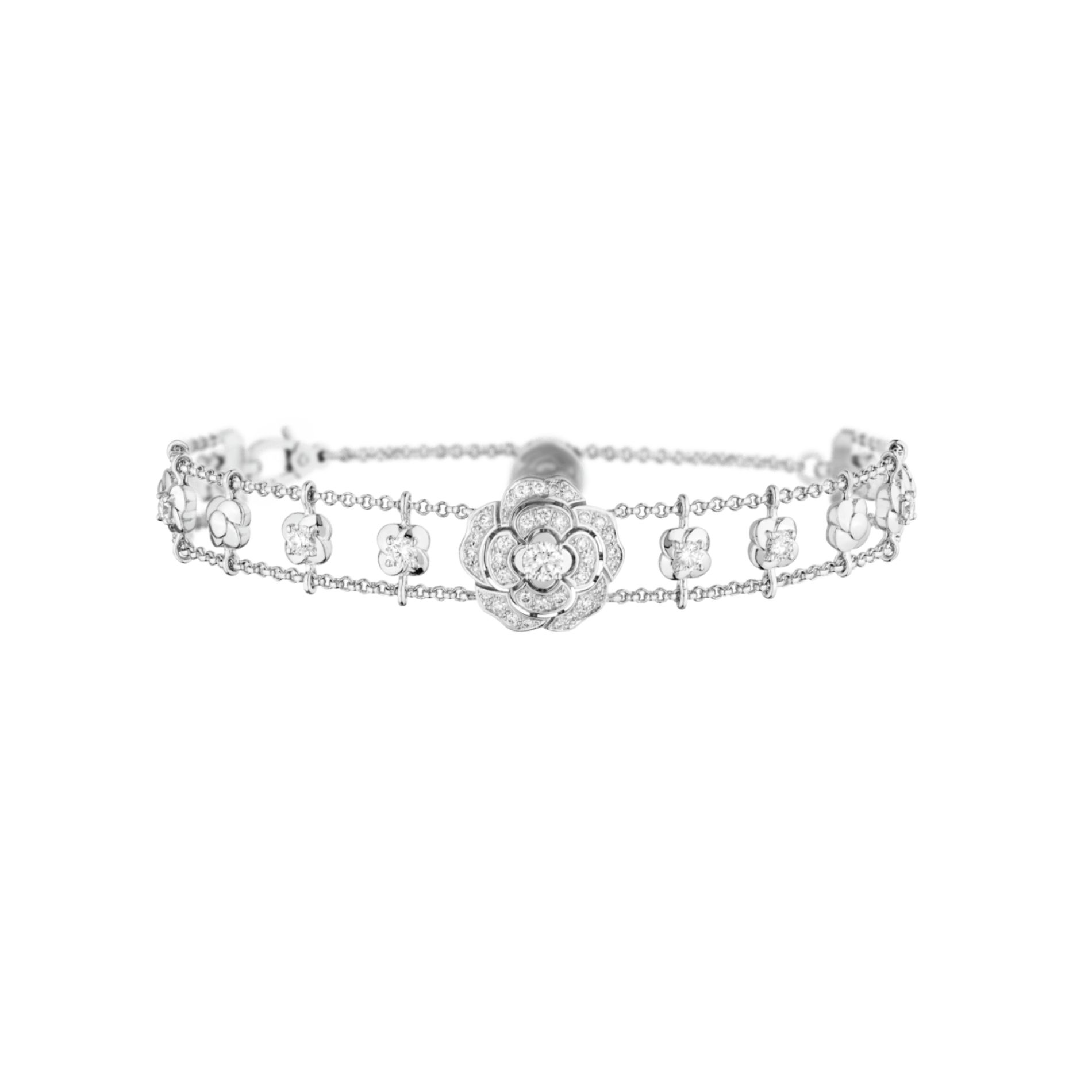 Chanel Bouton De Camélia Bracelet White Gold For Women J12065, 3599591874024