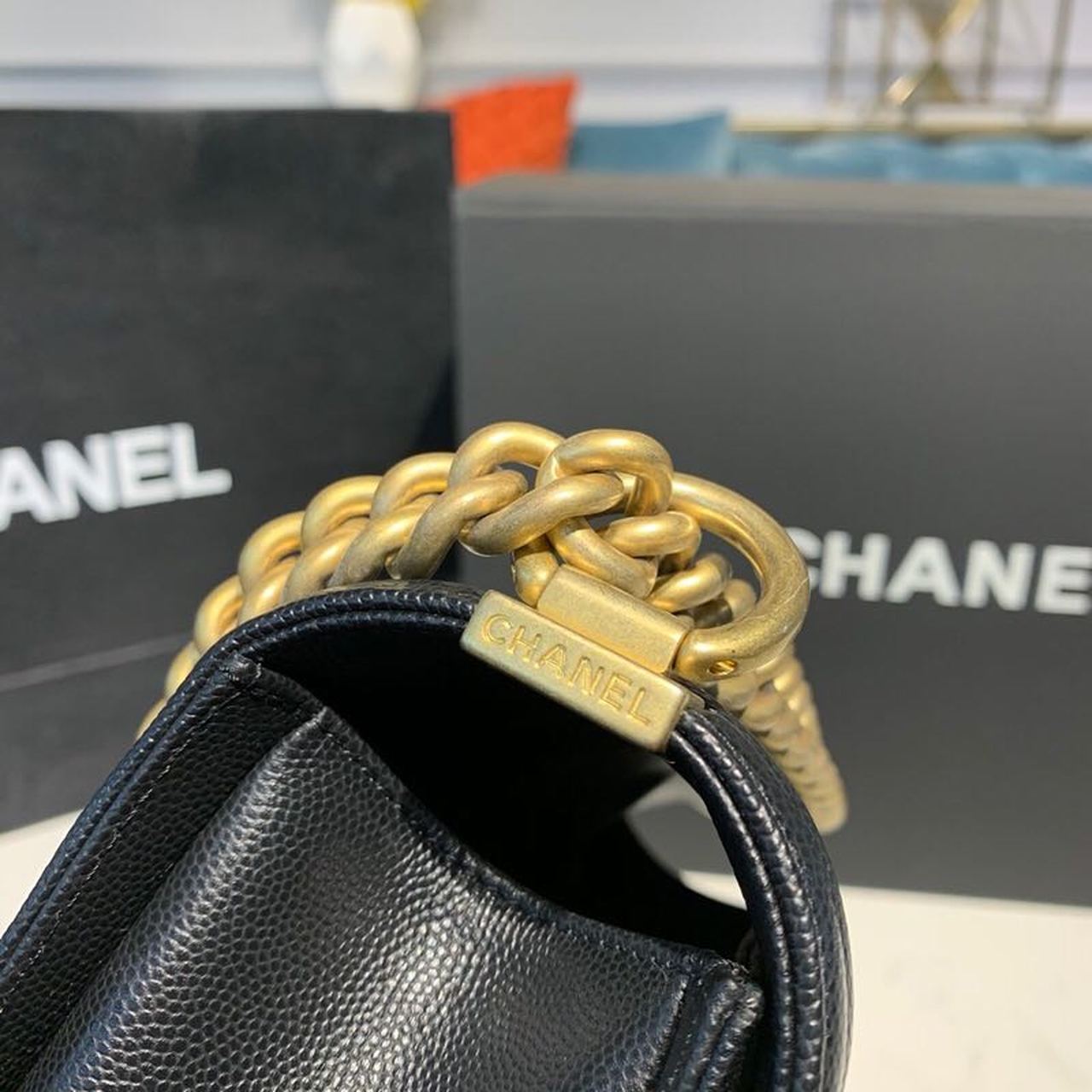 Chanel Boy HandBag Black For Women, Women’s Bags, Shoulder And Crossbody Bags 9.8in/25cm