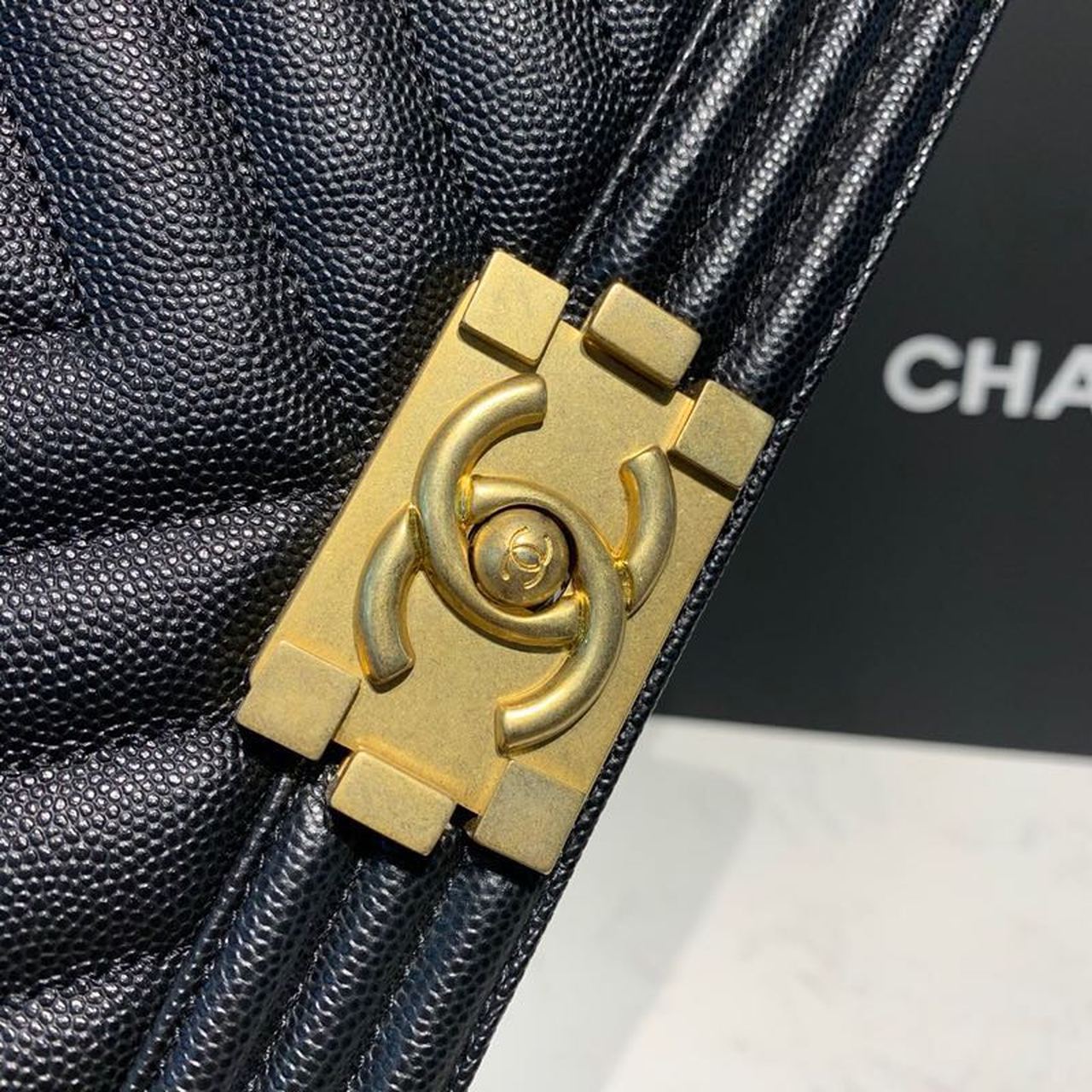 Chanel Boy HandBag Black For Women, Women’s Bags, Shoulder And Crossbody Bags 9.8in/25cm