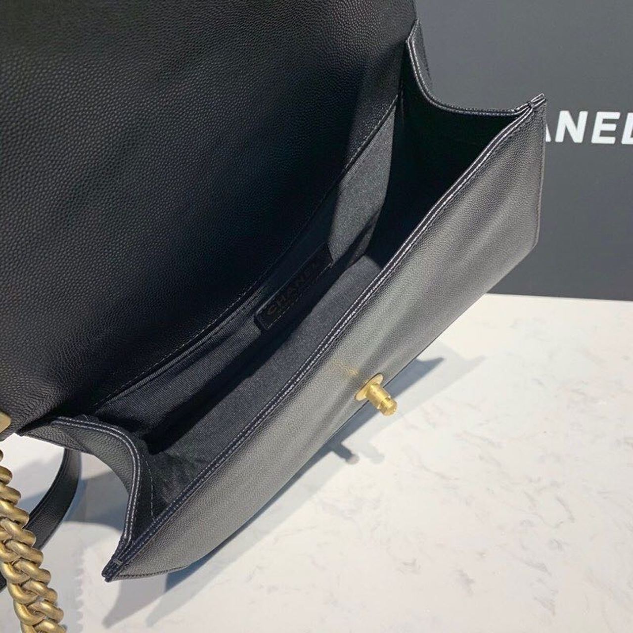 Chanel Boy HandBag Black For Women, Women’s Bags, Shoulder And Crossbody Bags 9.8in/25cm