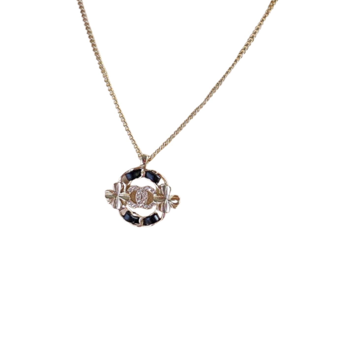 Chanel Braided Necklace Black For Women