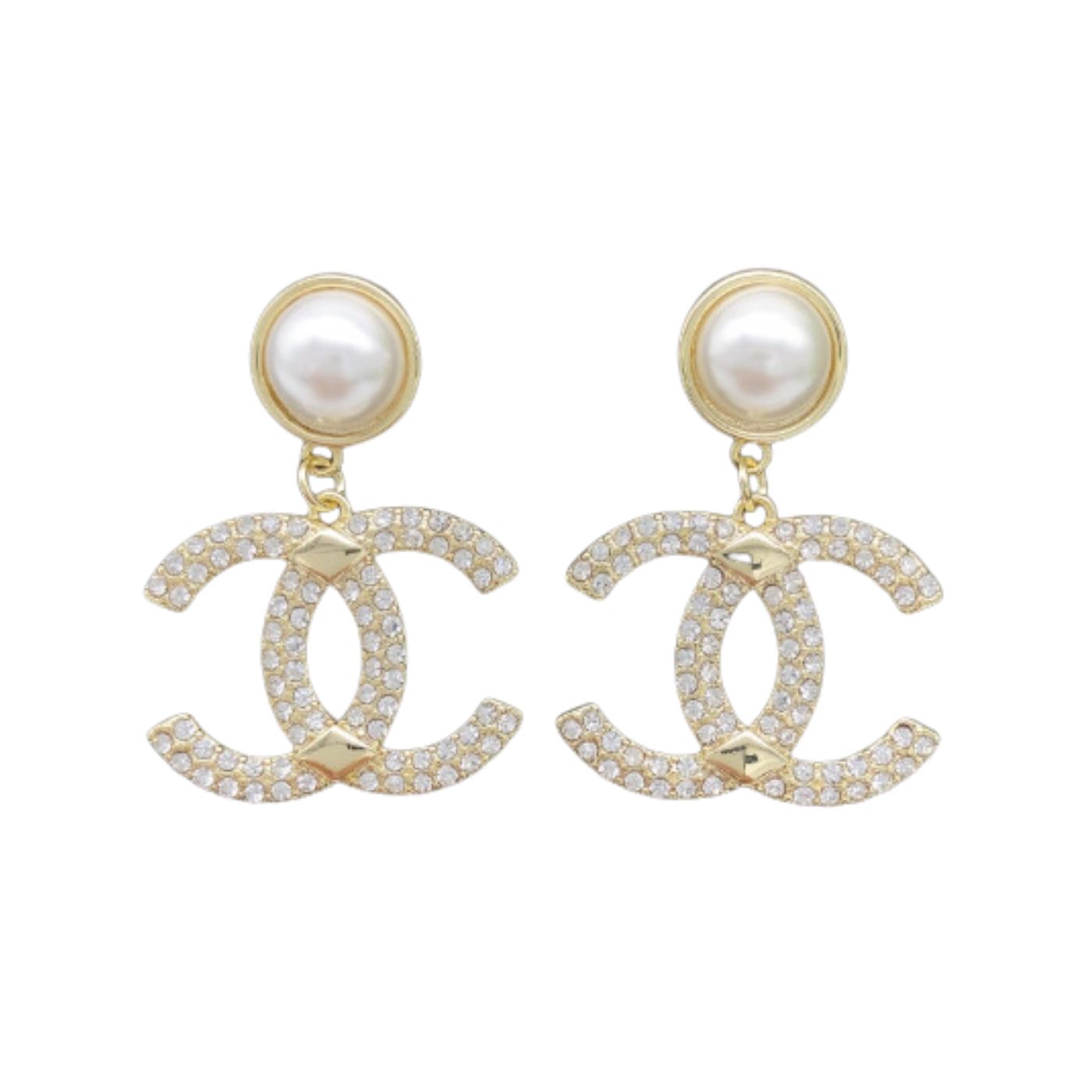 Chanel C-Shaped Earrings Gold For Women