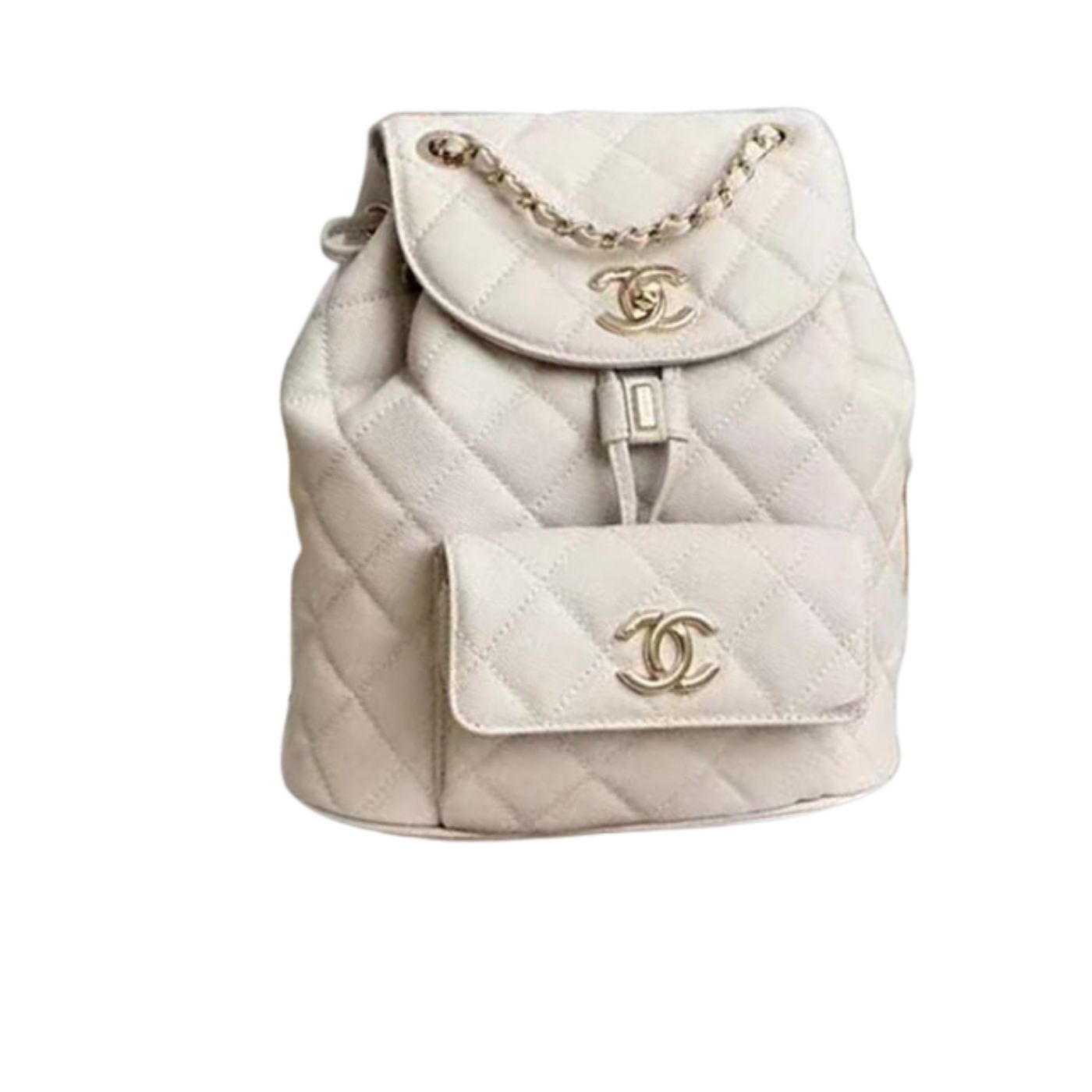 Chanel Caviar Vintage Duma Backpack Black/White/Red For Women 9.5in / 24cm
