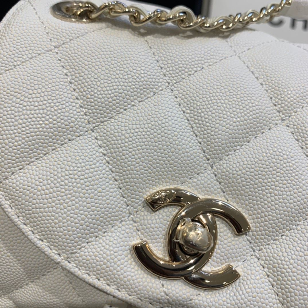 Chanel Caviar Vintage Duma Backpack Black/White/Red For Women 9.5in / 24cm