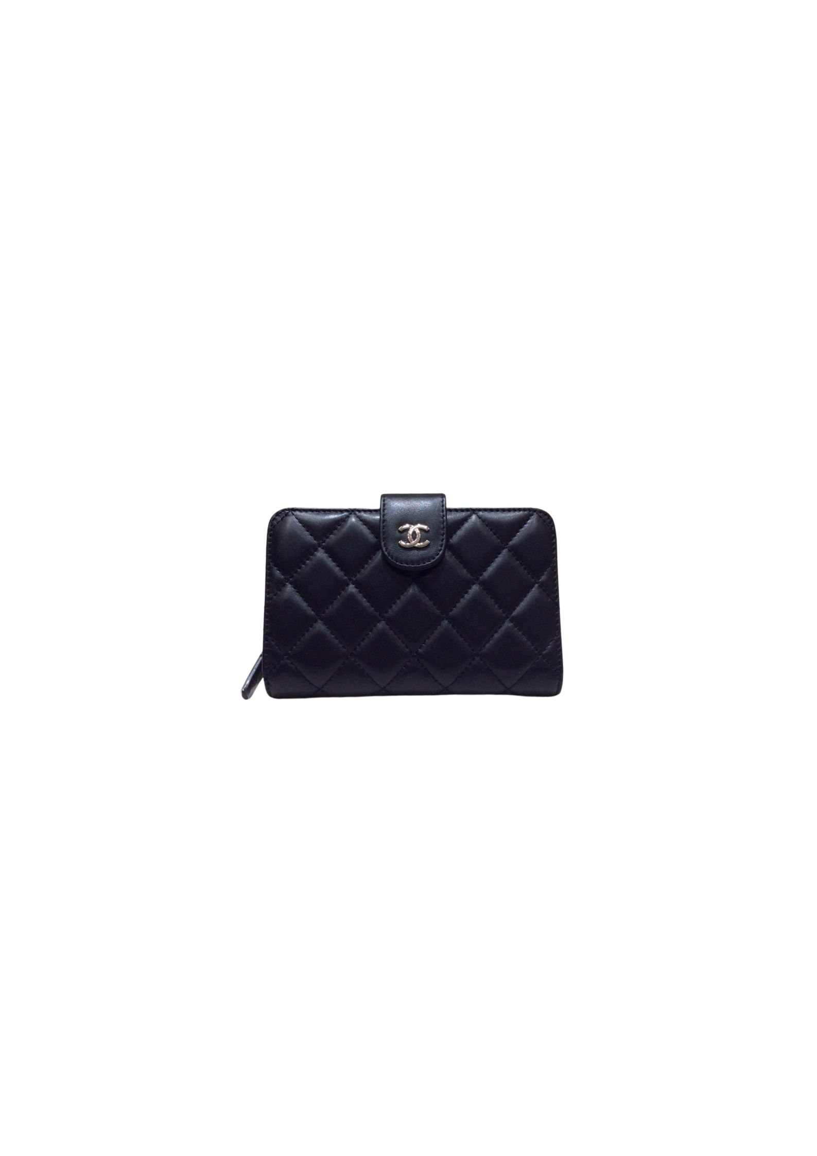Chanel CC Caviar Wallet Black For Women 5.9 in / 15 cm