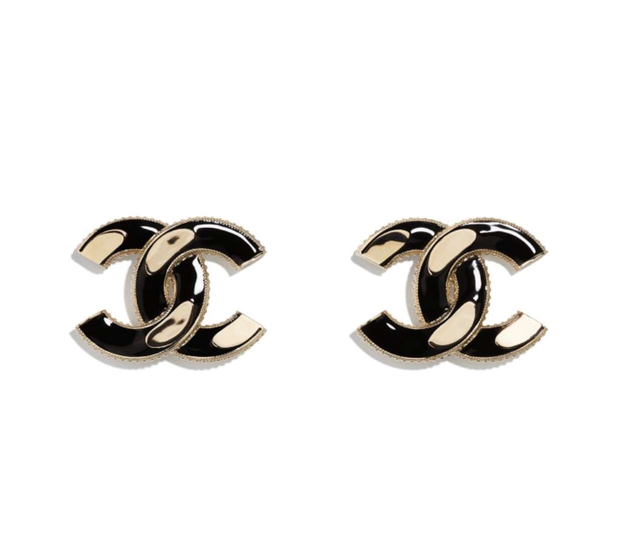Chanel CC Earrings Black For Women