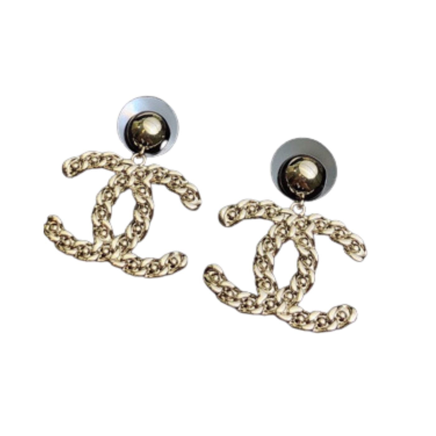 Chanel CC Earrings Gold For Women