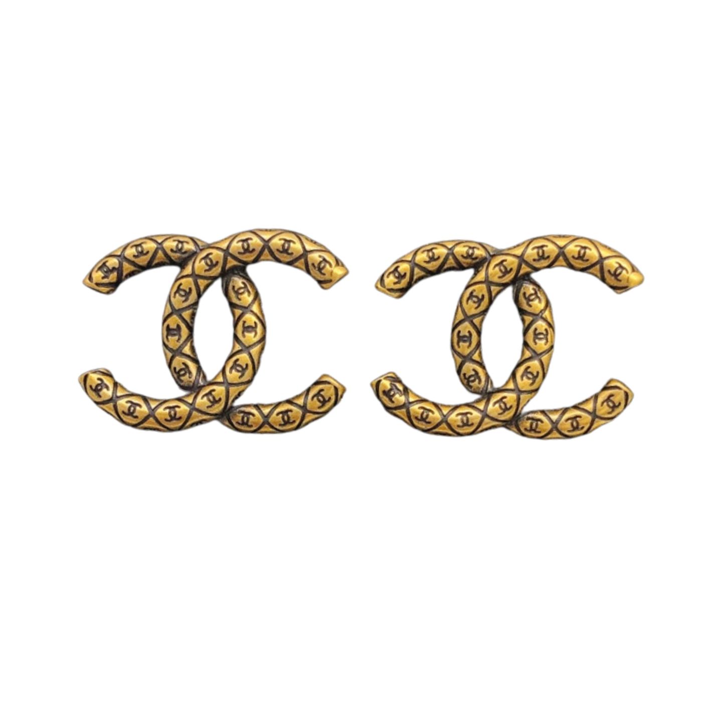Chanel CC Earrings Gold For Women