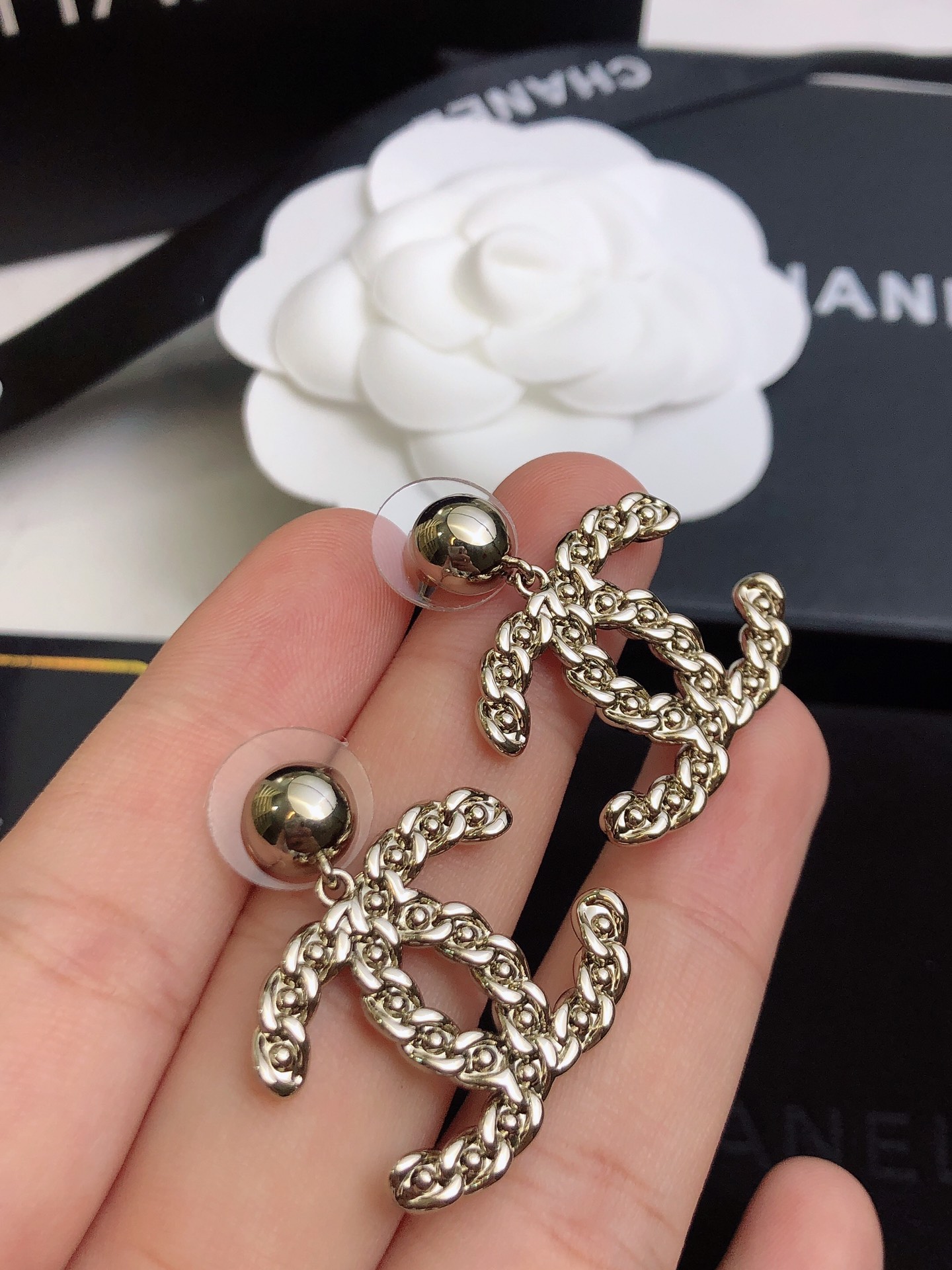 Chanel CC Earrings Gold For Women