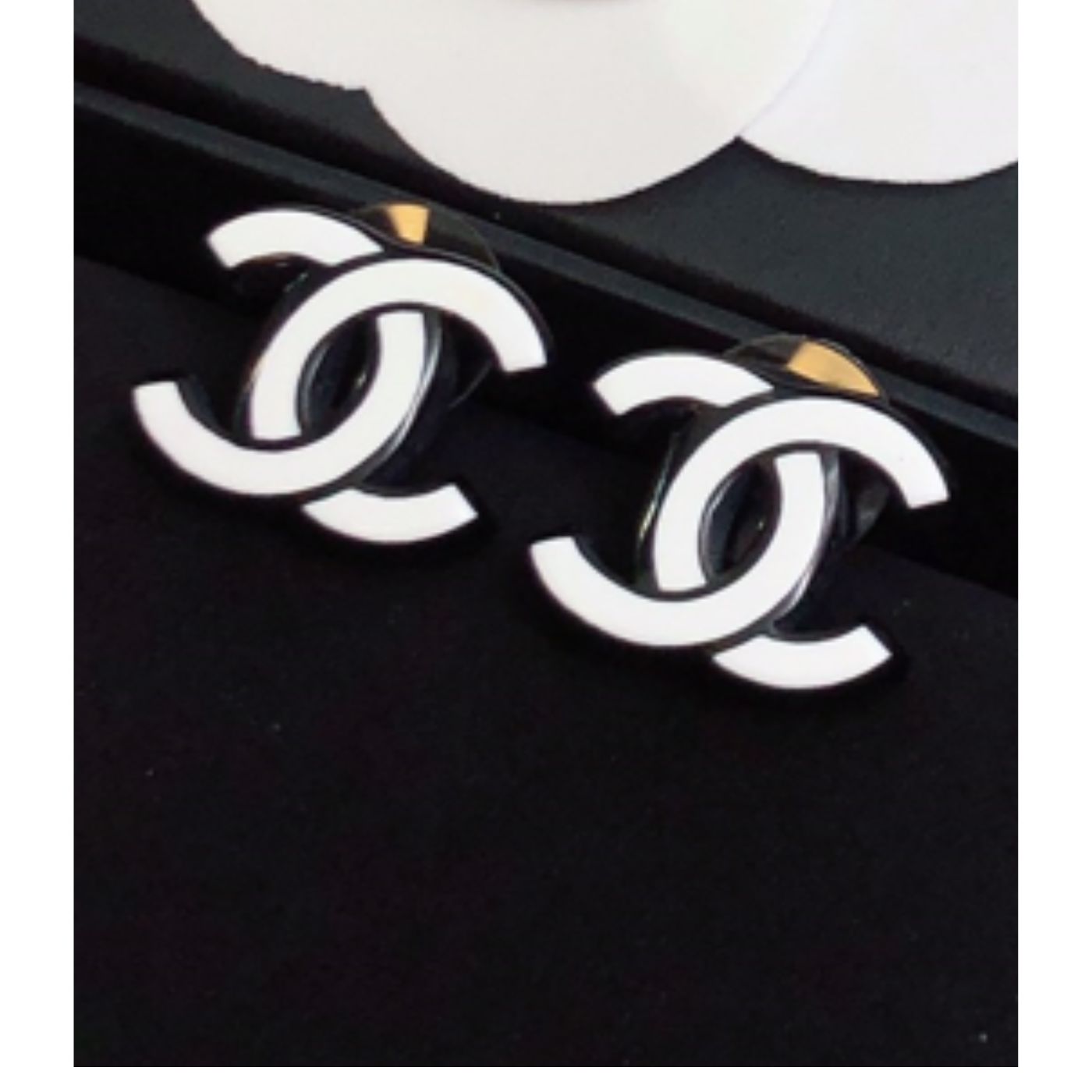 Chanel CC Earrings White For Women