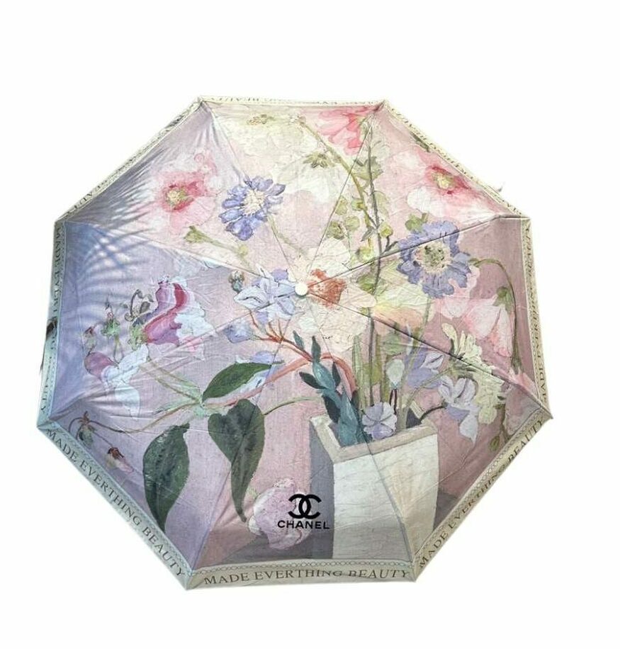 Chanel CC Flower Folding Umbrella Pink