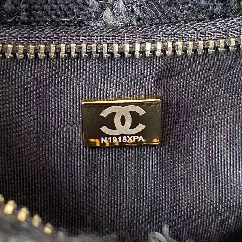 Chanel CC Hobo Bag Black For Women 24cm / 9.4in
