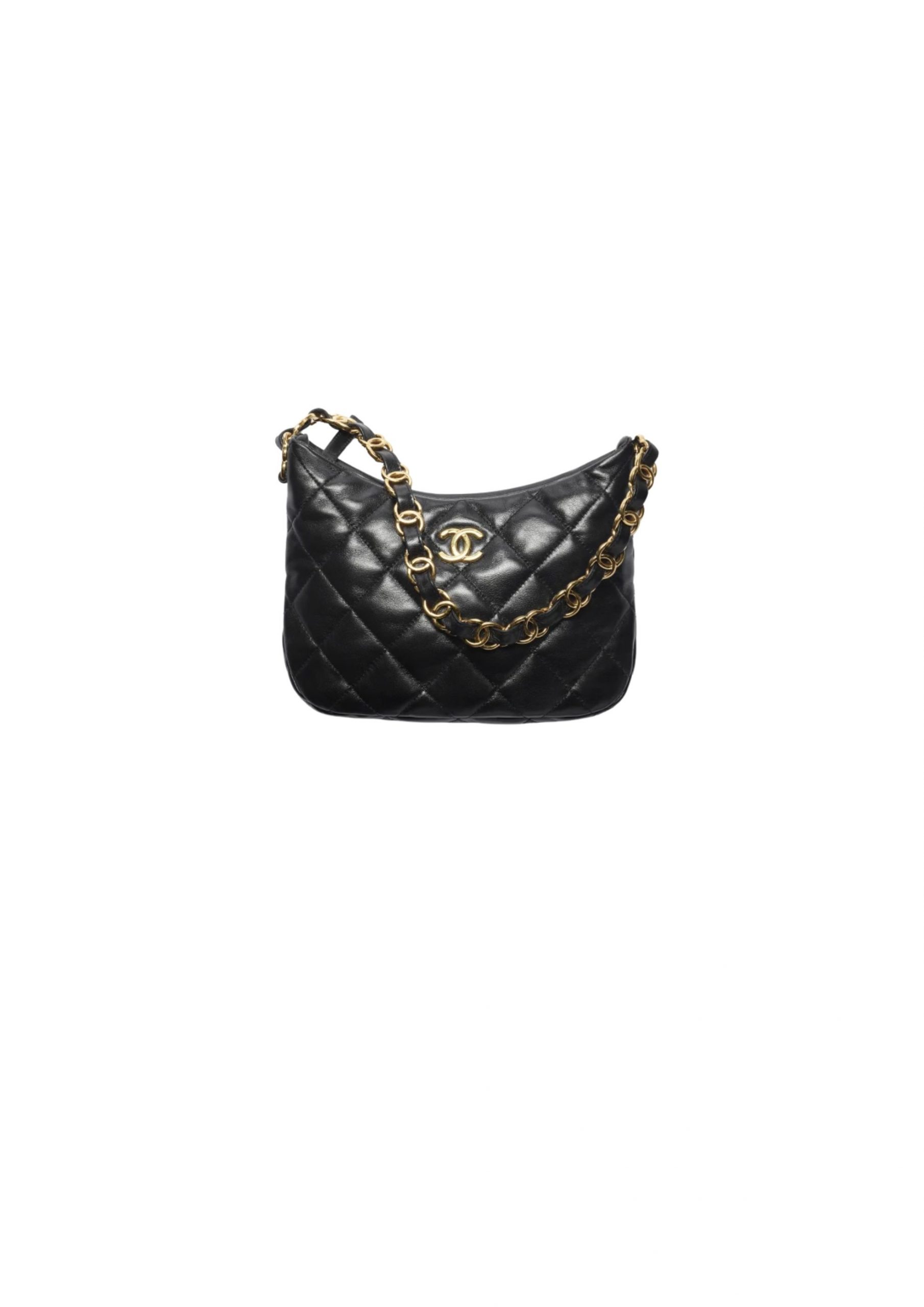Chanel CC Hobo Bag Black/Pink For Women 9.4 in / 24 cm AS3562 94305