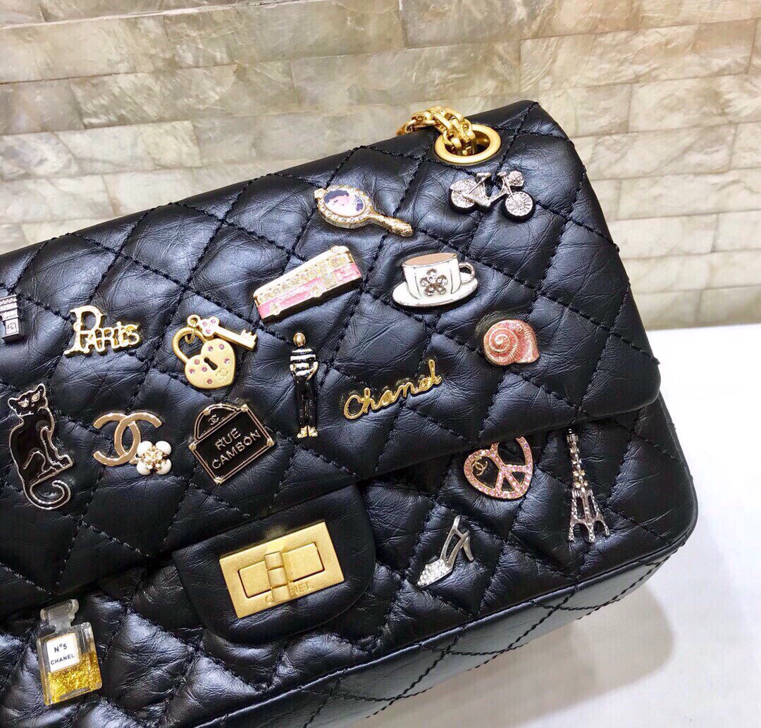 Chanel CC Lucky Charm Bag Black For Women 9.5 in / 24 cm