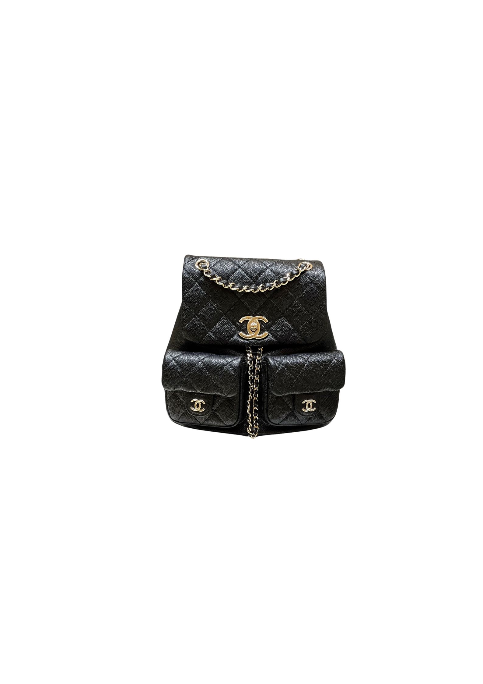 Chanel CC Medium Backpack Black For Women 8.3 in / 21 cm