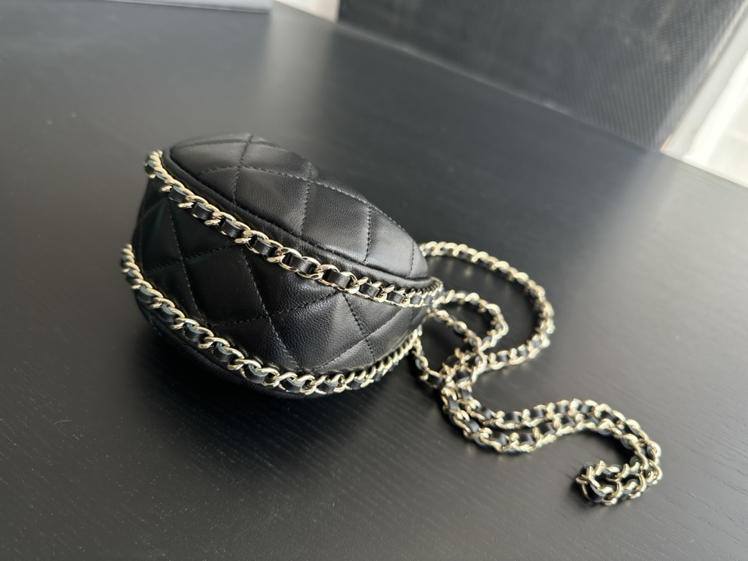 Chanel CC Mini 23P Hobo Loop Bag Black For Women 5.5 in/ 14 cm