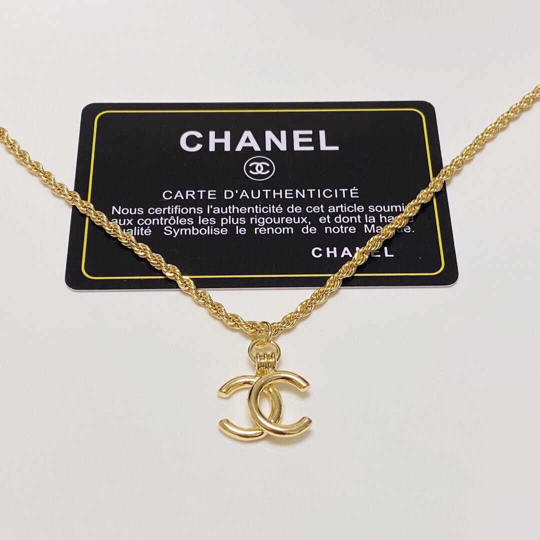 Chanel CC Necklace Gold For Women