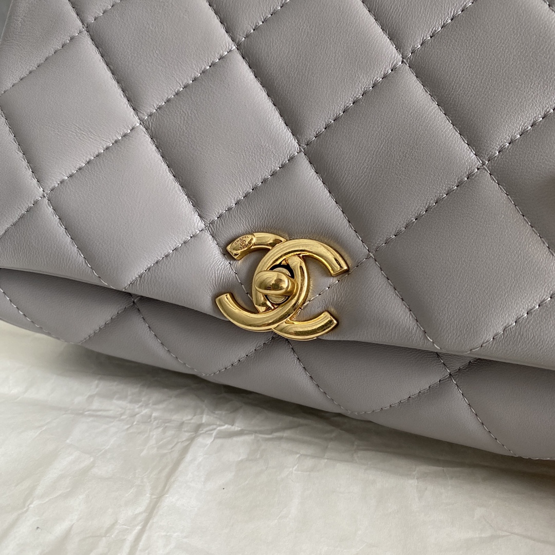 Chanel CC Small Hobo Flap Bag Black/Pink/Grey For Women 8.3 in / 21 cm