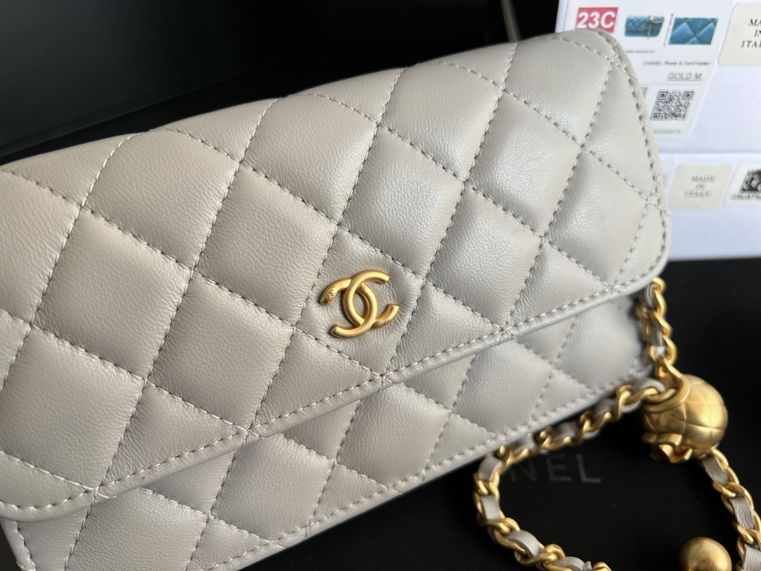 Chanel CC Wallet On Chain Bag Green/Black/White For Women 6.7 in / 17 cm