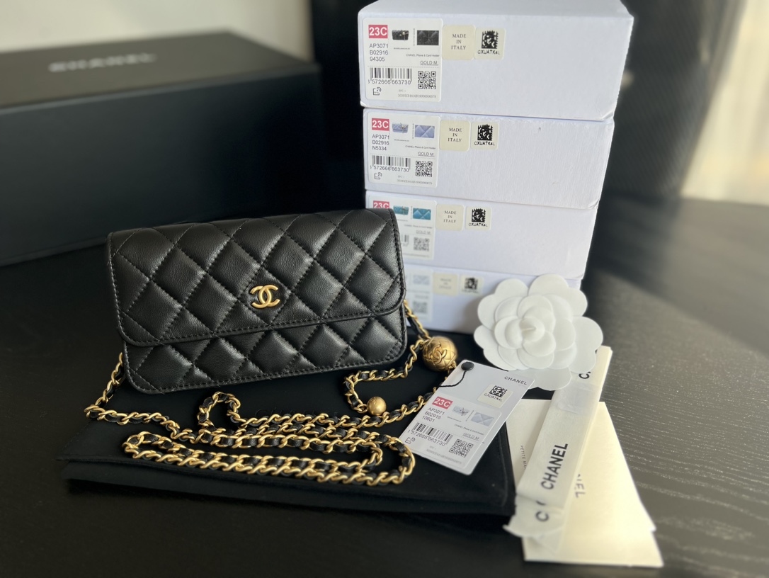 Chanel CC Wallet On Chain Bag Green/Black/White For Women 6.7 in / 17 cm