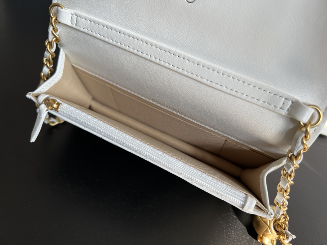 Chanel CC Wallet On Chain Bag Green/Black/White For Women 6.7 in / 17 cm