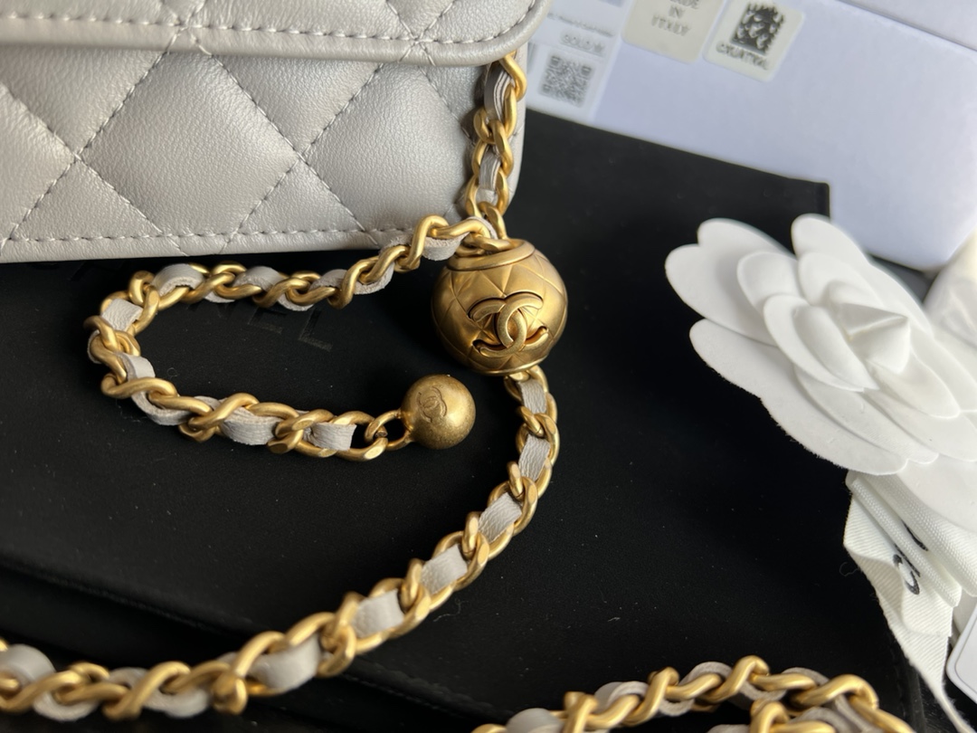 Chanel CC Wallet On Chain Bag Green/Black/White For Women 6.7 in / 17 cm