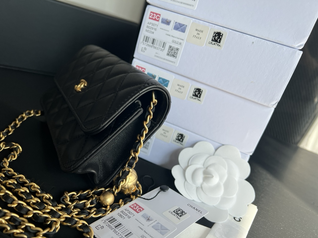 Chanel CC Wallet On Chain Bag Green/Black/White For Women 6.7 in / 17 cm