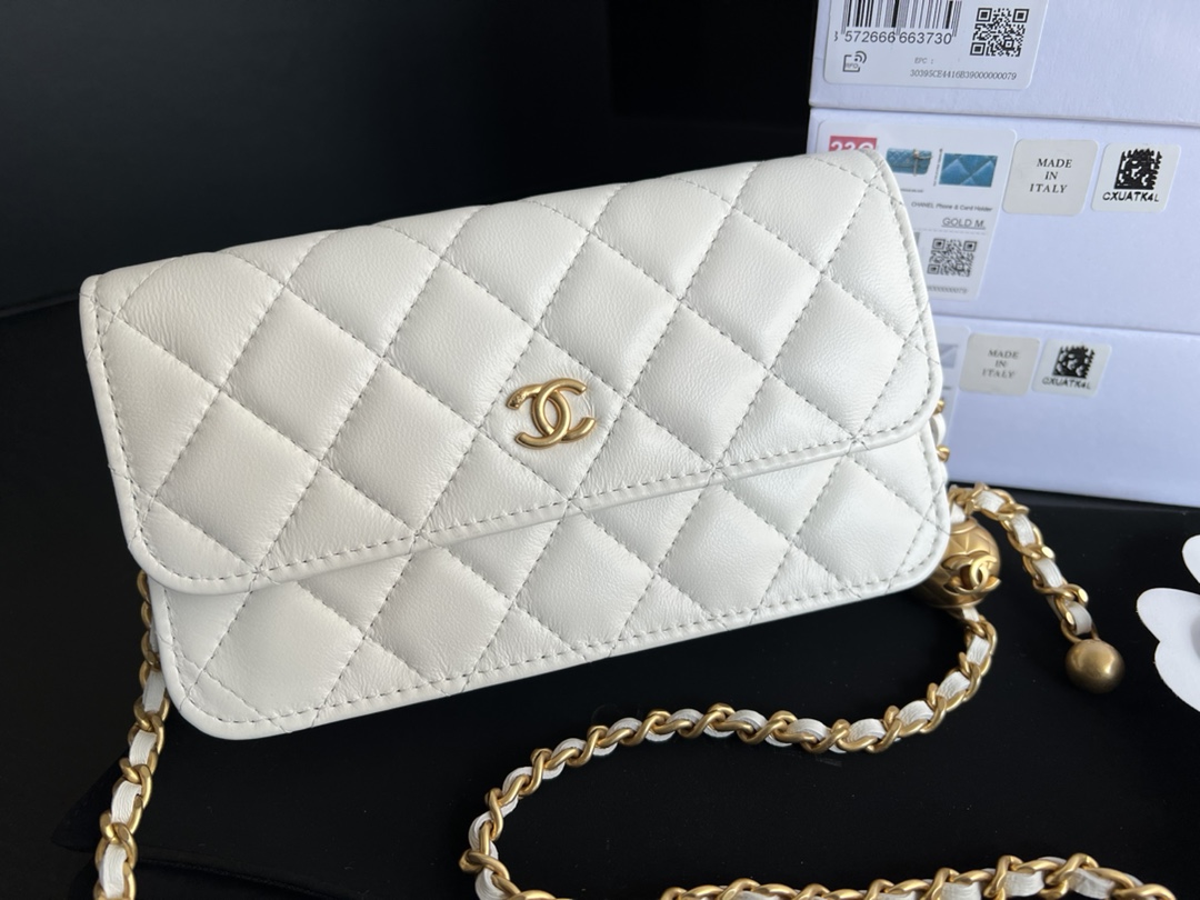 Chanel CC Wallet On Chain Bag Green/Black/White For Women 6.7 in / 17 cm