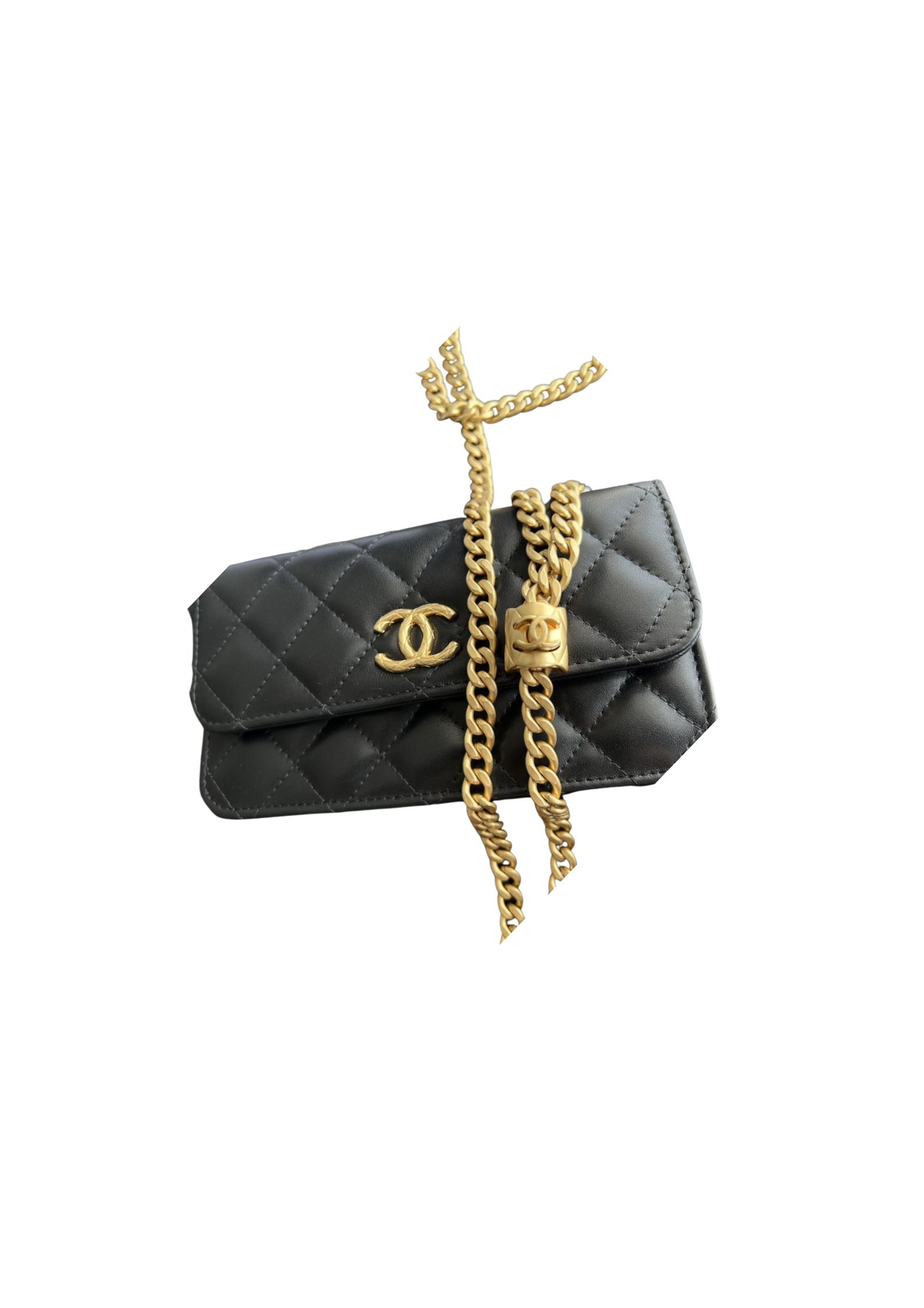 Chanel CC WOC Bag Black/Beige/ Green Khaki/ Brown For Women 6.7 in / 17 cm