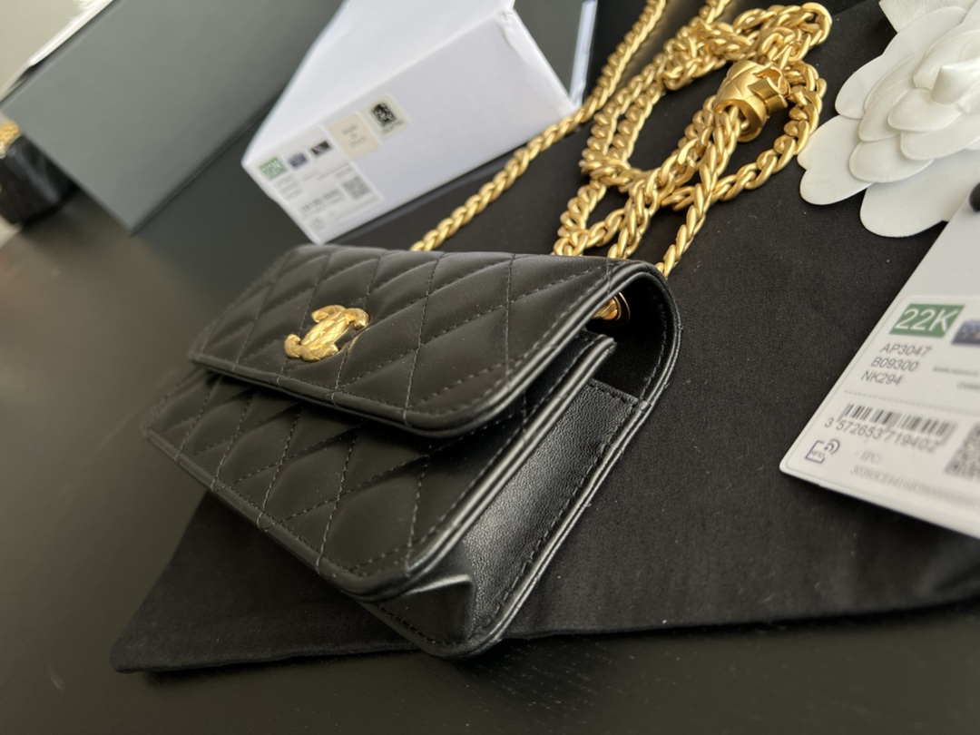 Chanel CC WOC Bag Black/Beige/ Green Khaki/ Brown For Women 6.7 in / 17 cm