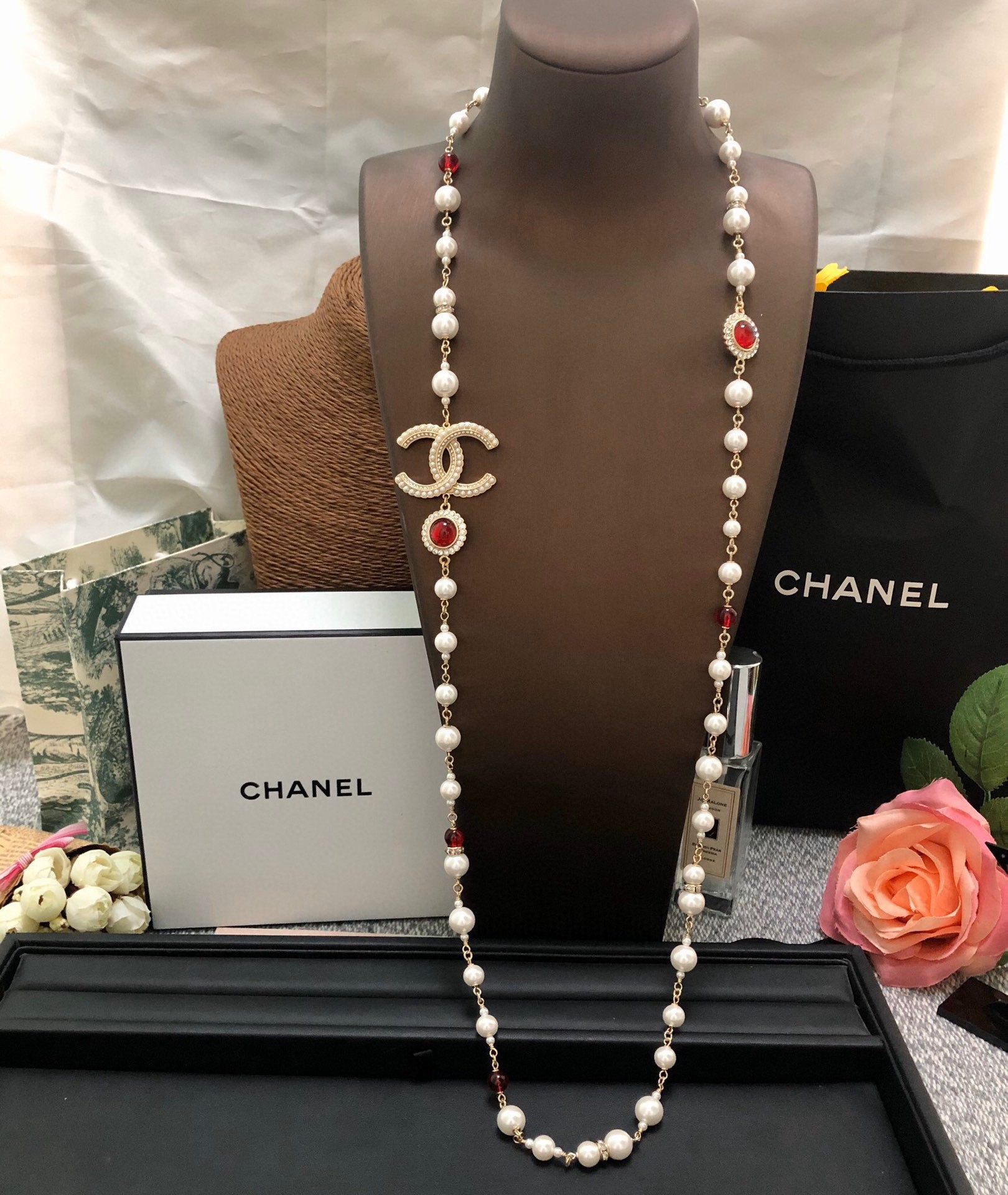Chanel Chain Necklace Silver For Women