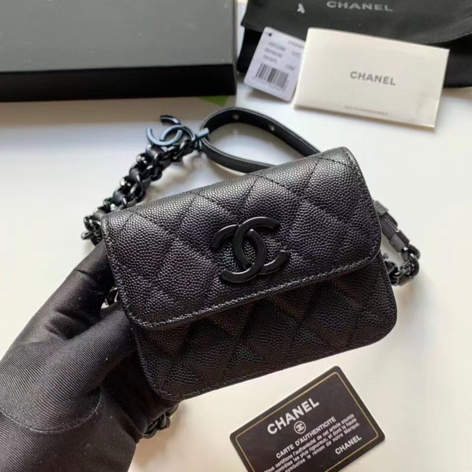 Chanel Classic Flap Bag Black For Women 5.1in/13cm