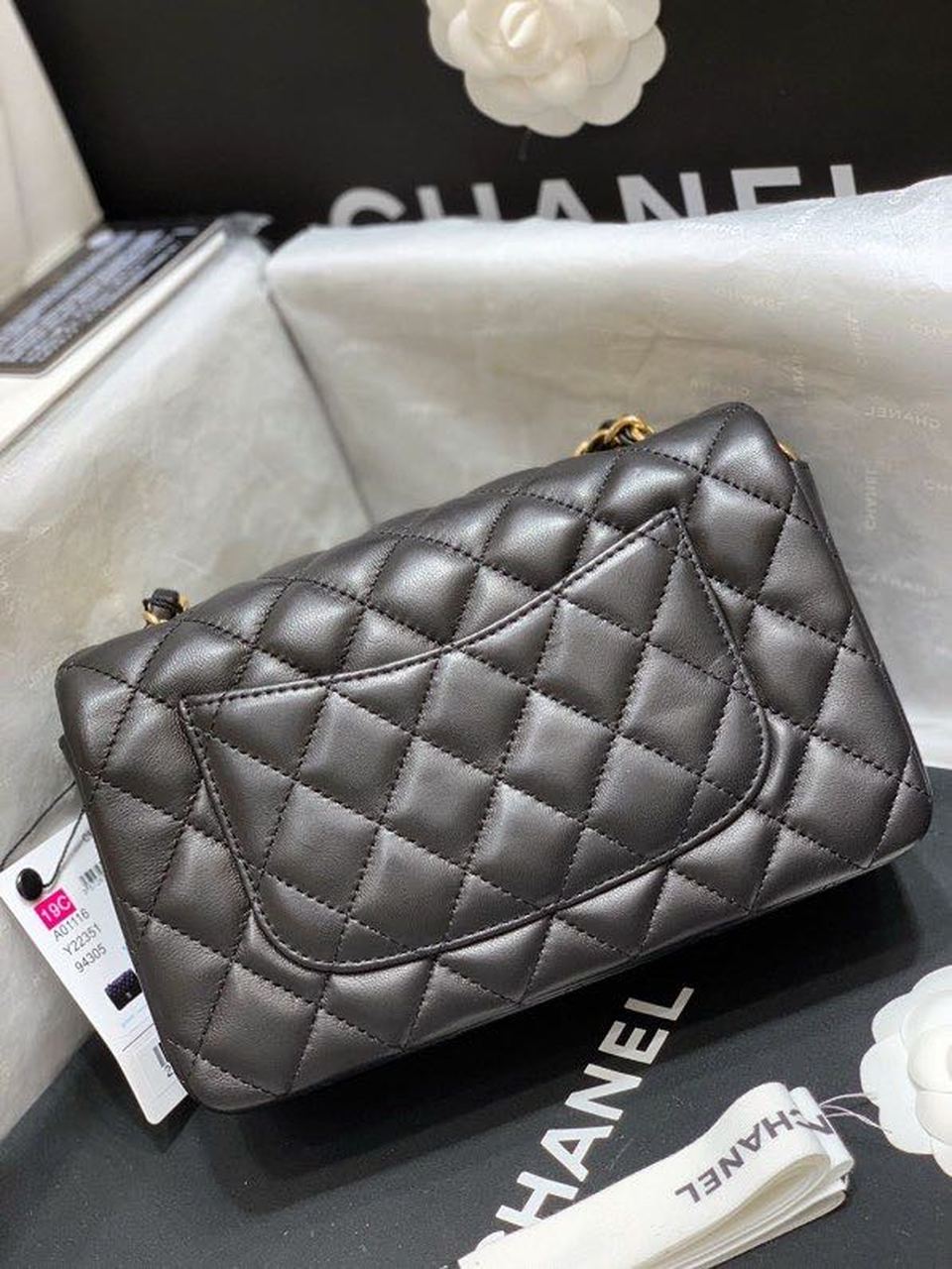 Chanel Classic Flap Bag Gold Toned Hardware Black For Women, Women’s Bags, Shoulder And Crossbody Bags 7.8in/20cm