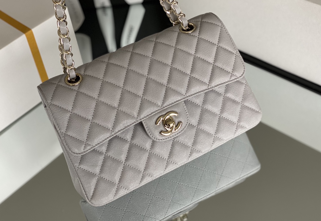 Chanel Classic Handbag 26cm Grey For Women