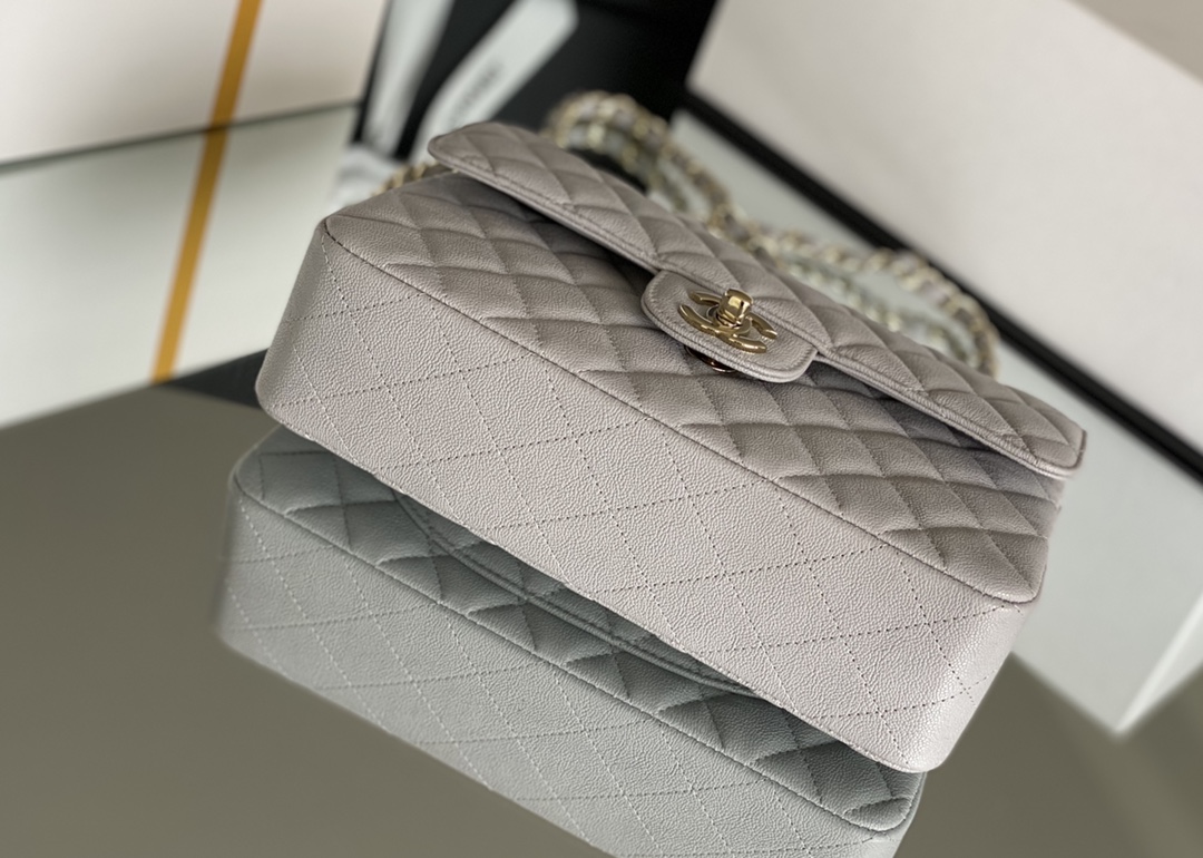 Chanel Classic Handbag 26cm Grey For Women