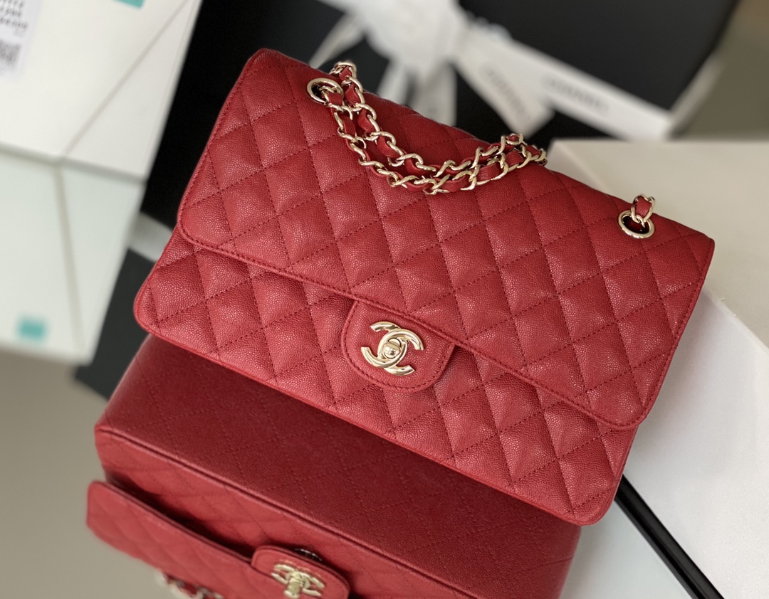 Chanel Classic Handbag 26cm Red For Women
