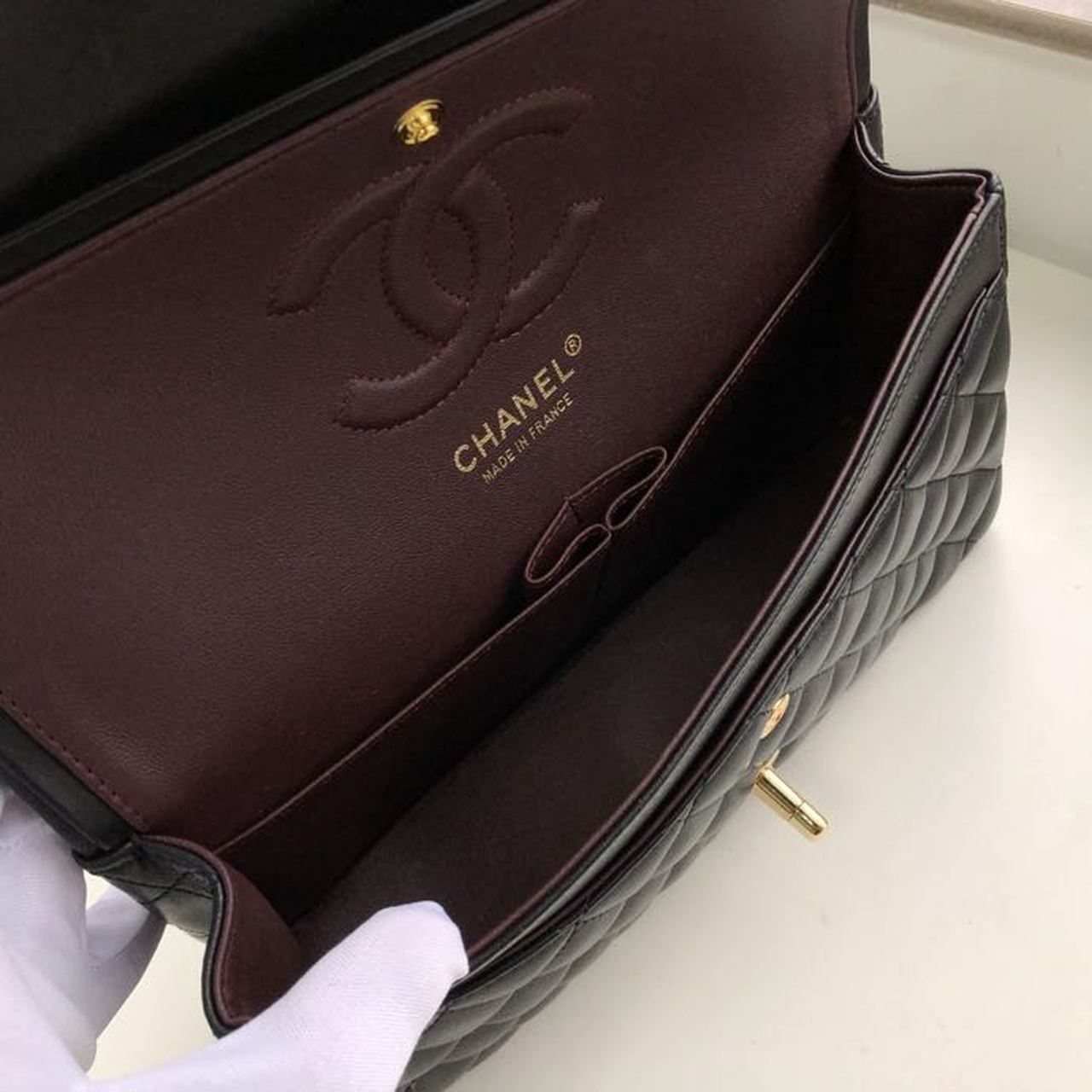 Chanel Classic Handbag Gold Toned Hardware Black For Women, Women’s Bags, Shoulder And Crossbody Bags 10.2in/26cm