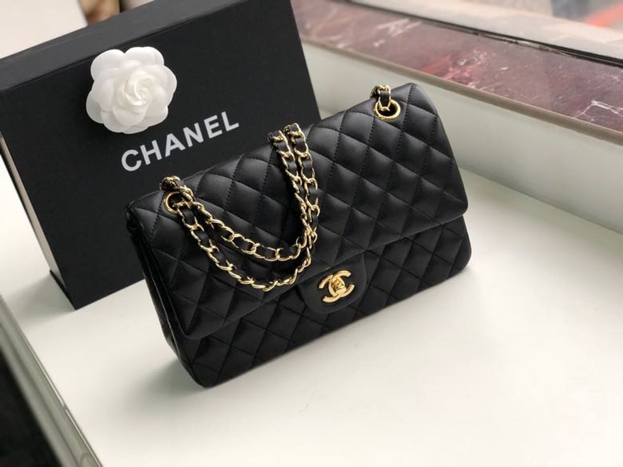 Chanel Classic Handbag Gold Toned Hardware Black For Women, Women’s Bags, Shoulder And Crossbody Bags 10.2in/26cm