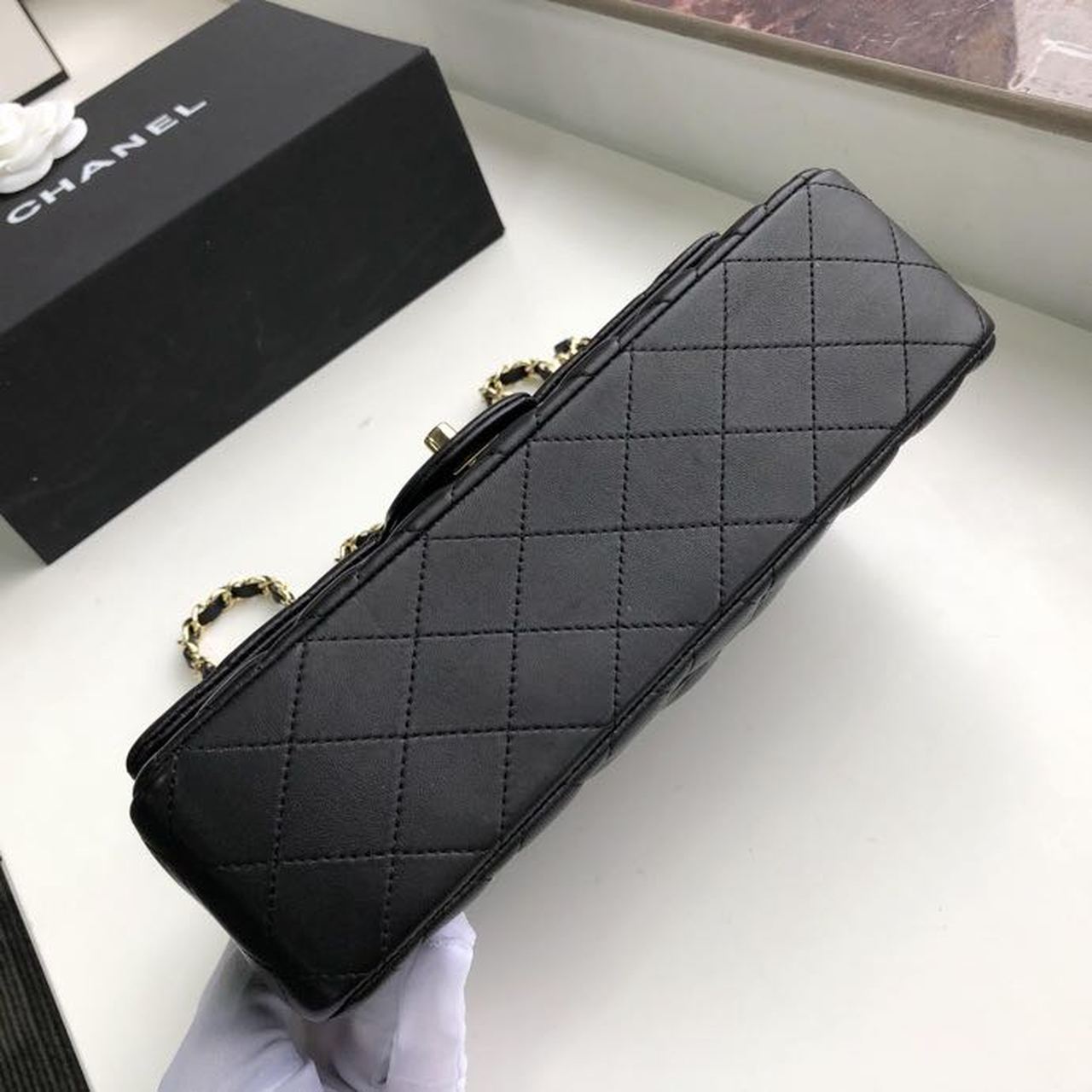 Chanel Classic Handbag Gold Toned Hardware Black For Women, Women’s Bags, Shoulder And Crossbody Bags 10.2in/26cm