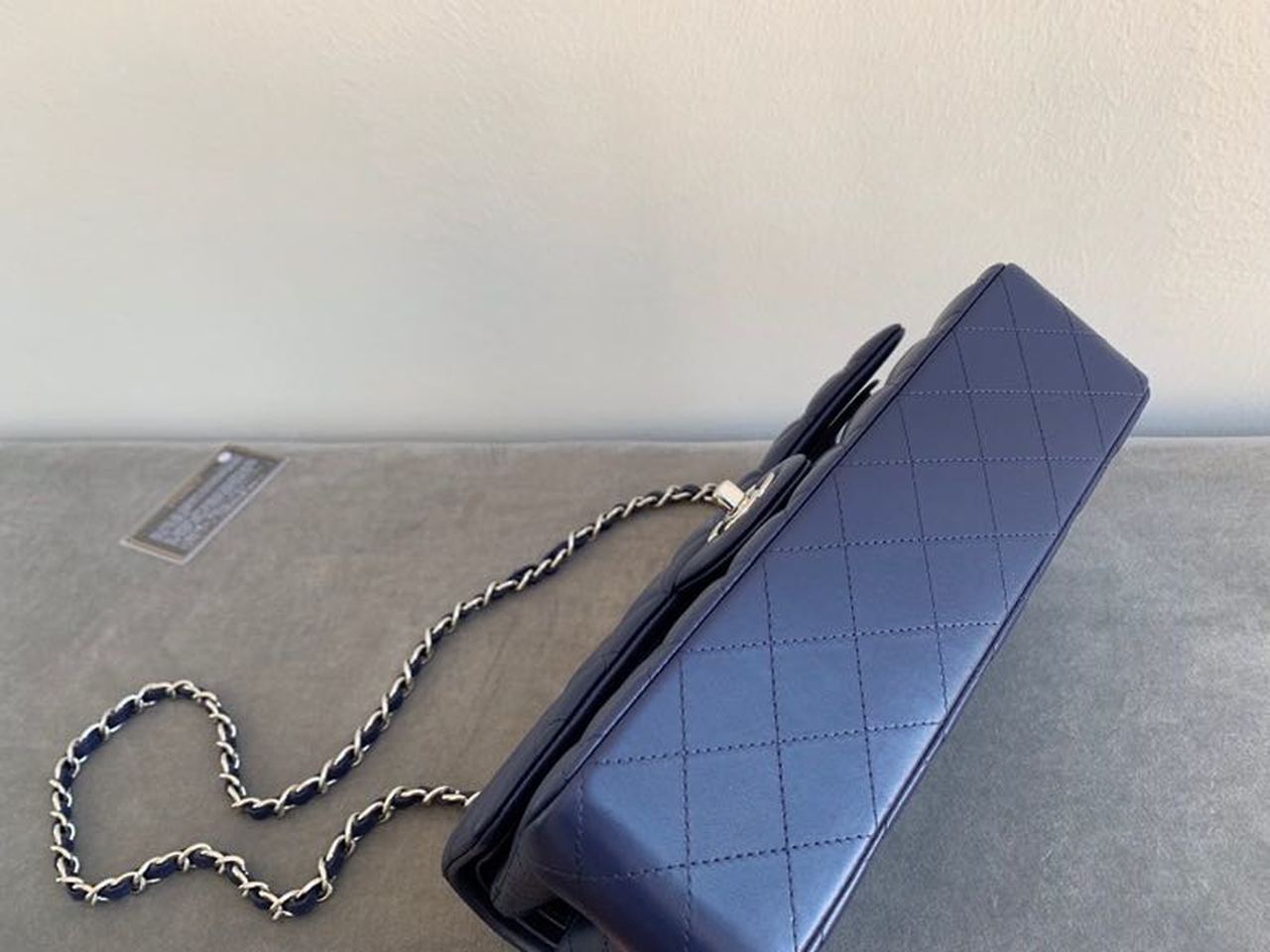 Chanel Classic Handbag Navy Blue For Women, Women’s Bags, Shoulder And Crossbody Bags 10.2in/26cm