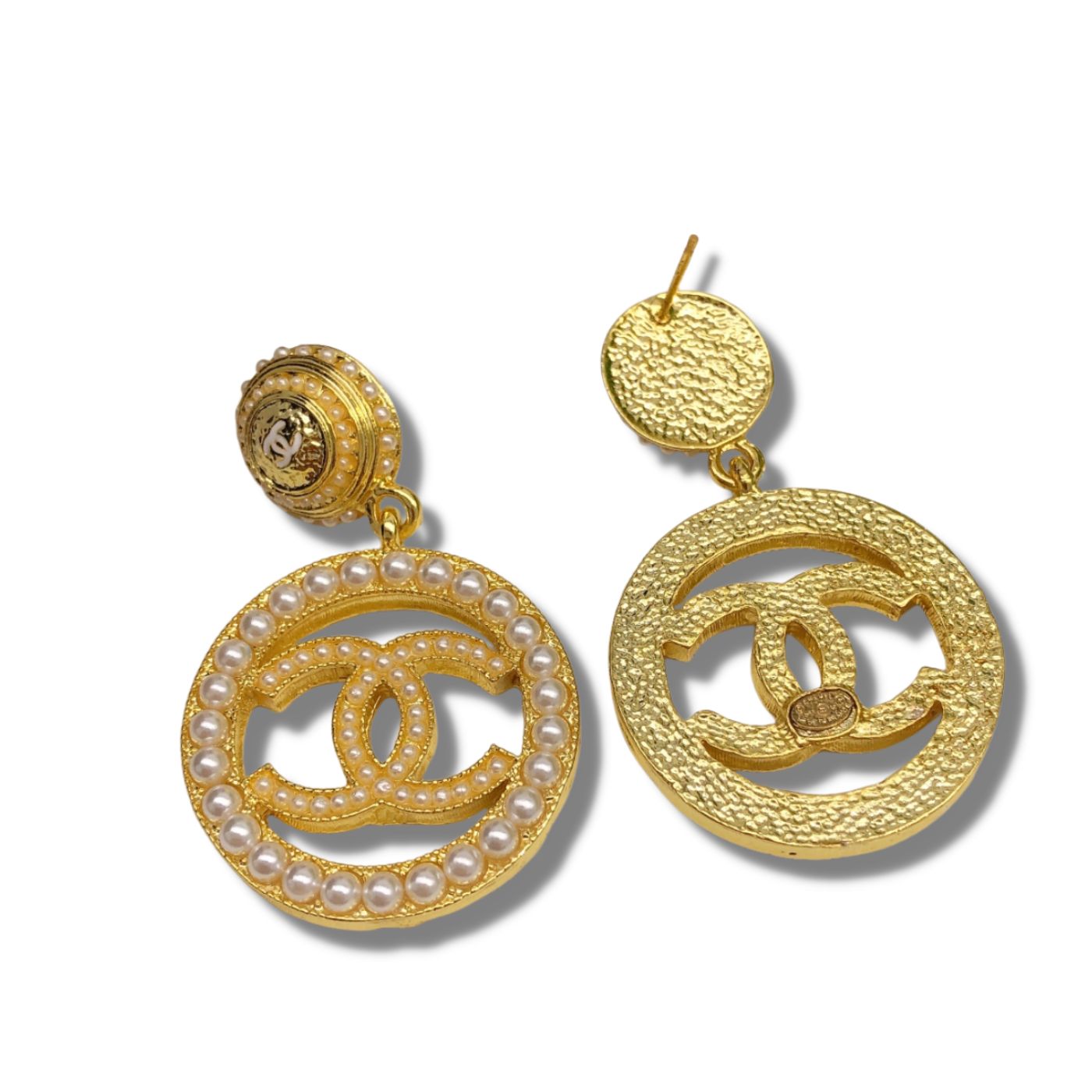 Chanel Clip On Drop Earrings Gold For Women