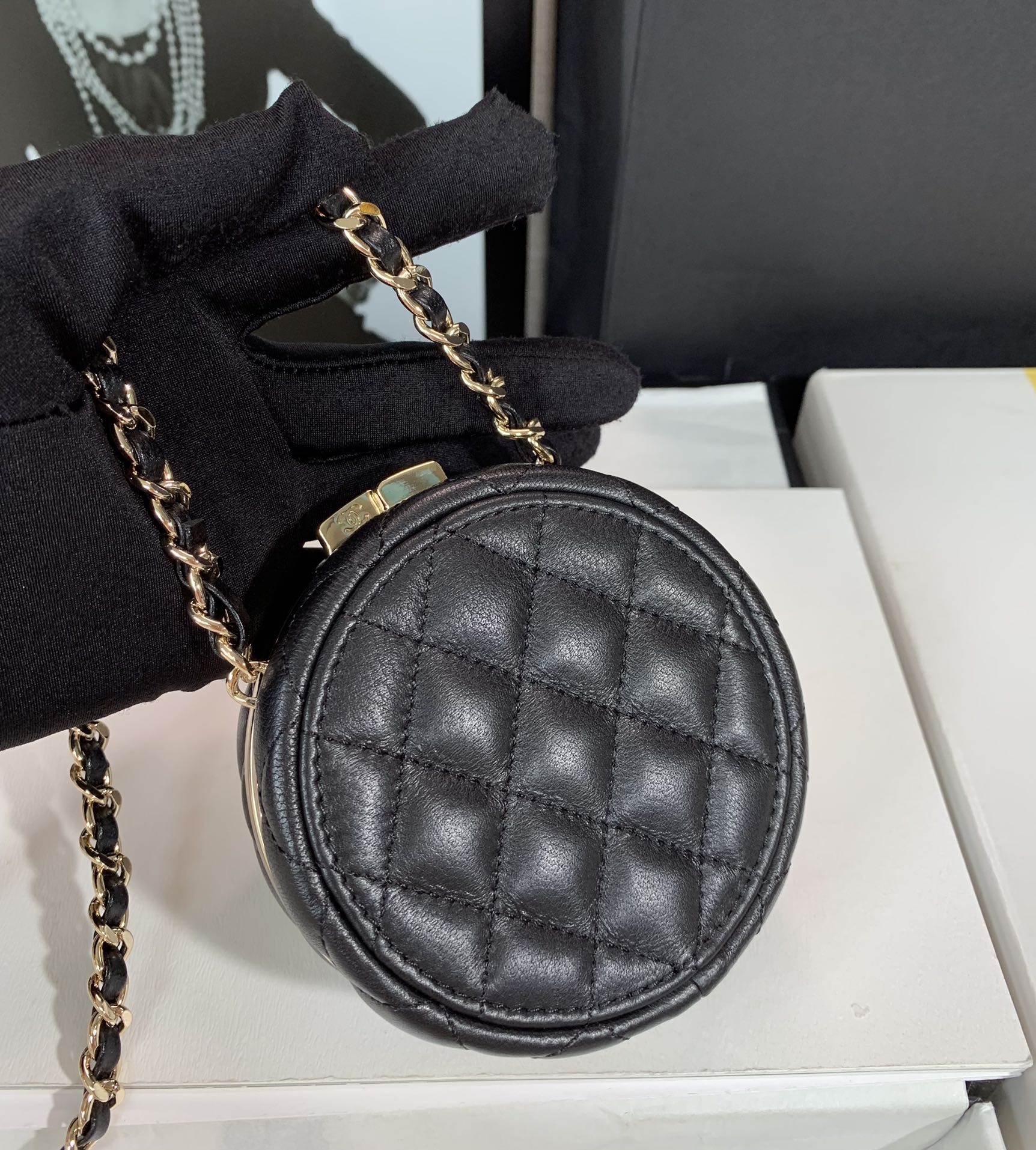 Chanel Clutch With Chain Bag Red/Black/Green For Women 2.9 in / 7.5 cm AP3074 NL834